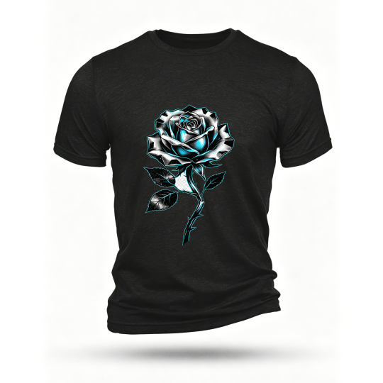 Black T-shirt, front print