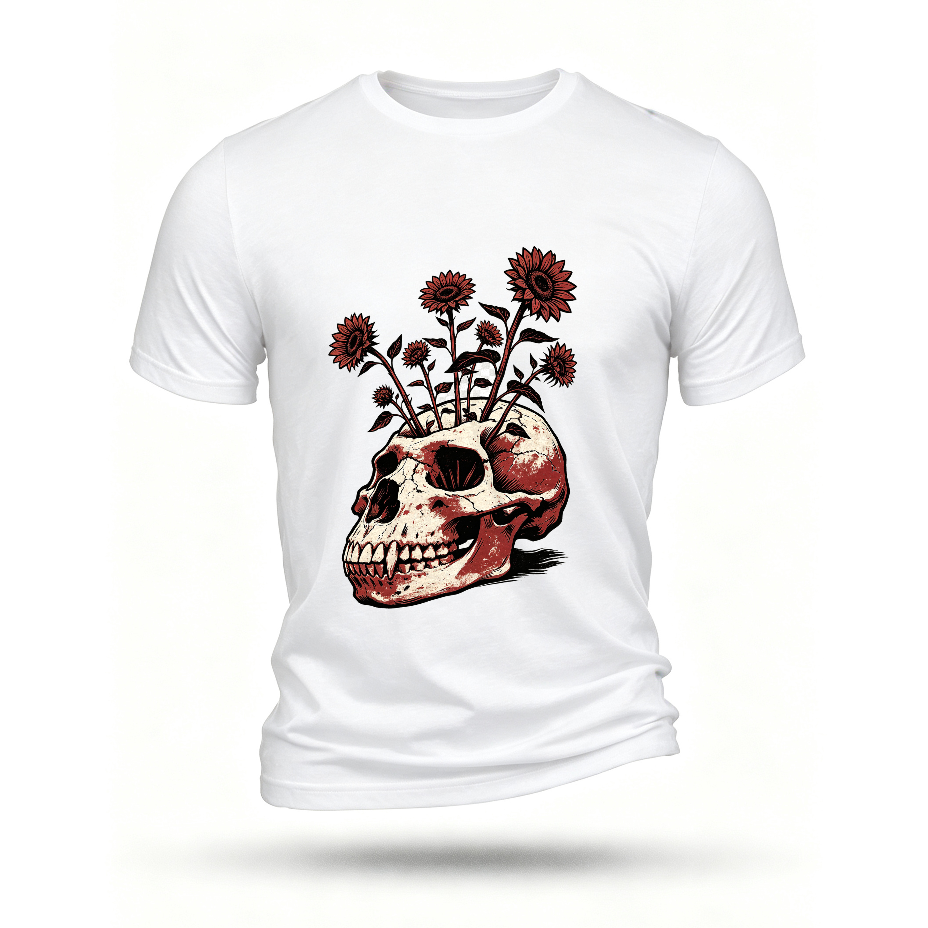 White T-shirt, front print