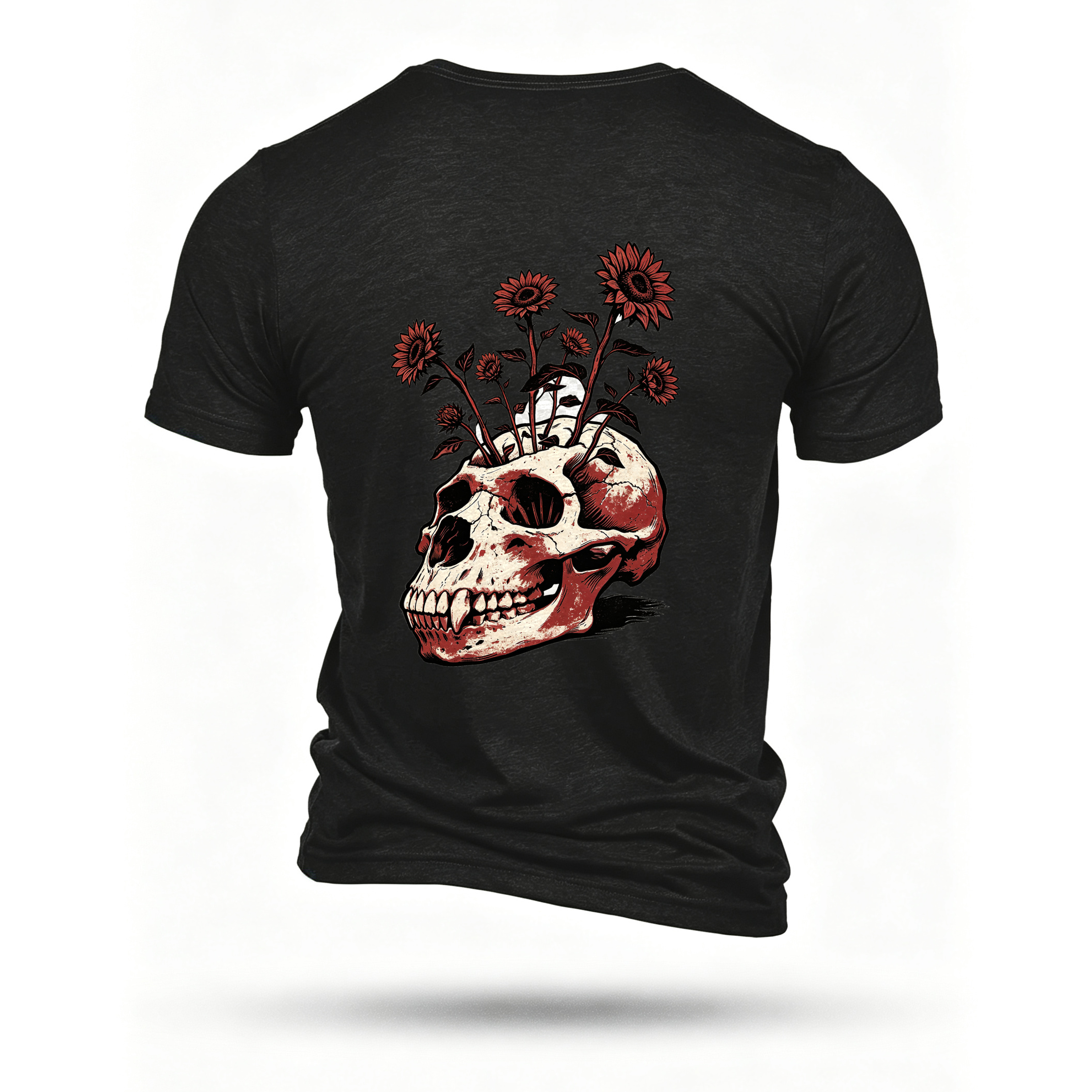 Black T-shirt, back print