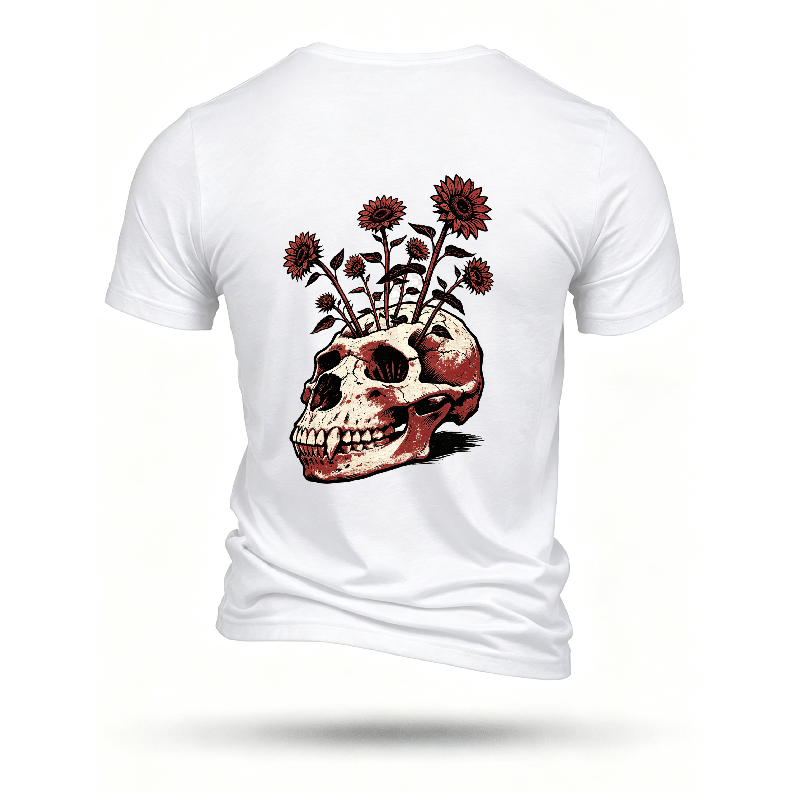 White T-shirt, back print