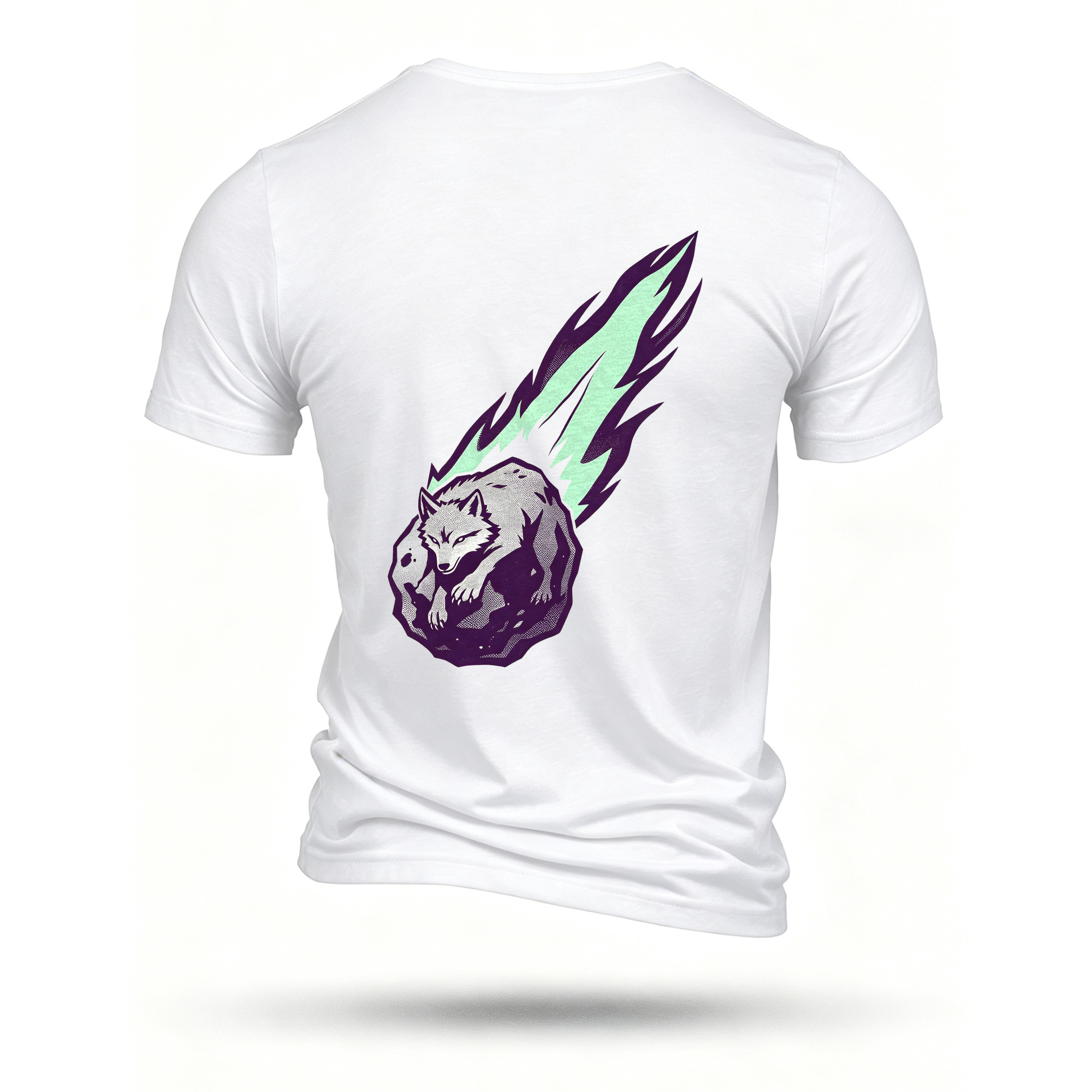 White T-shirt, back print