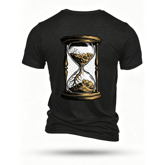 Black T-shirt, back print