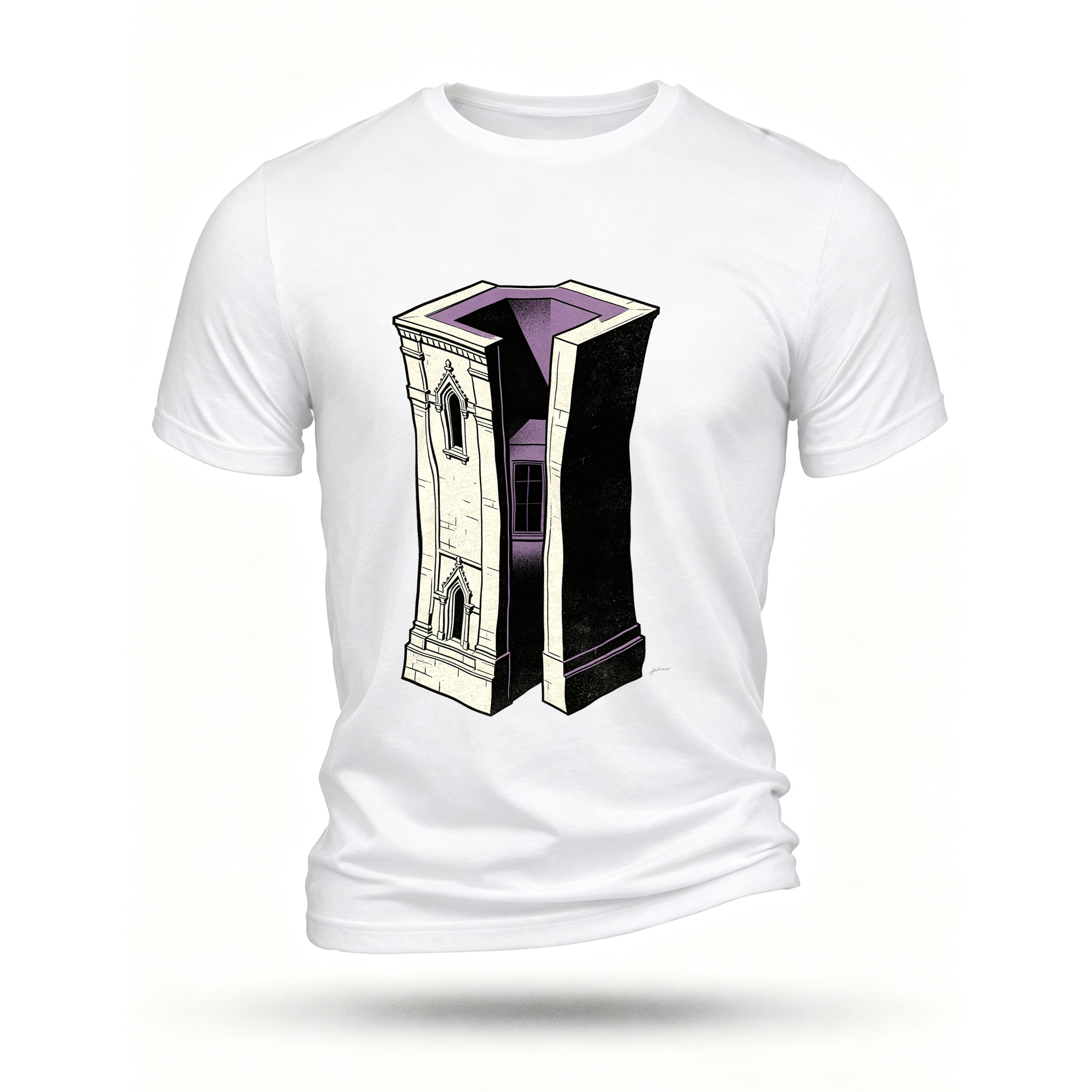 White T-shirt, front print