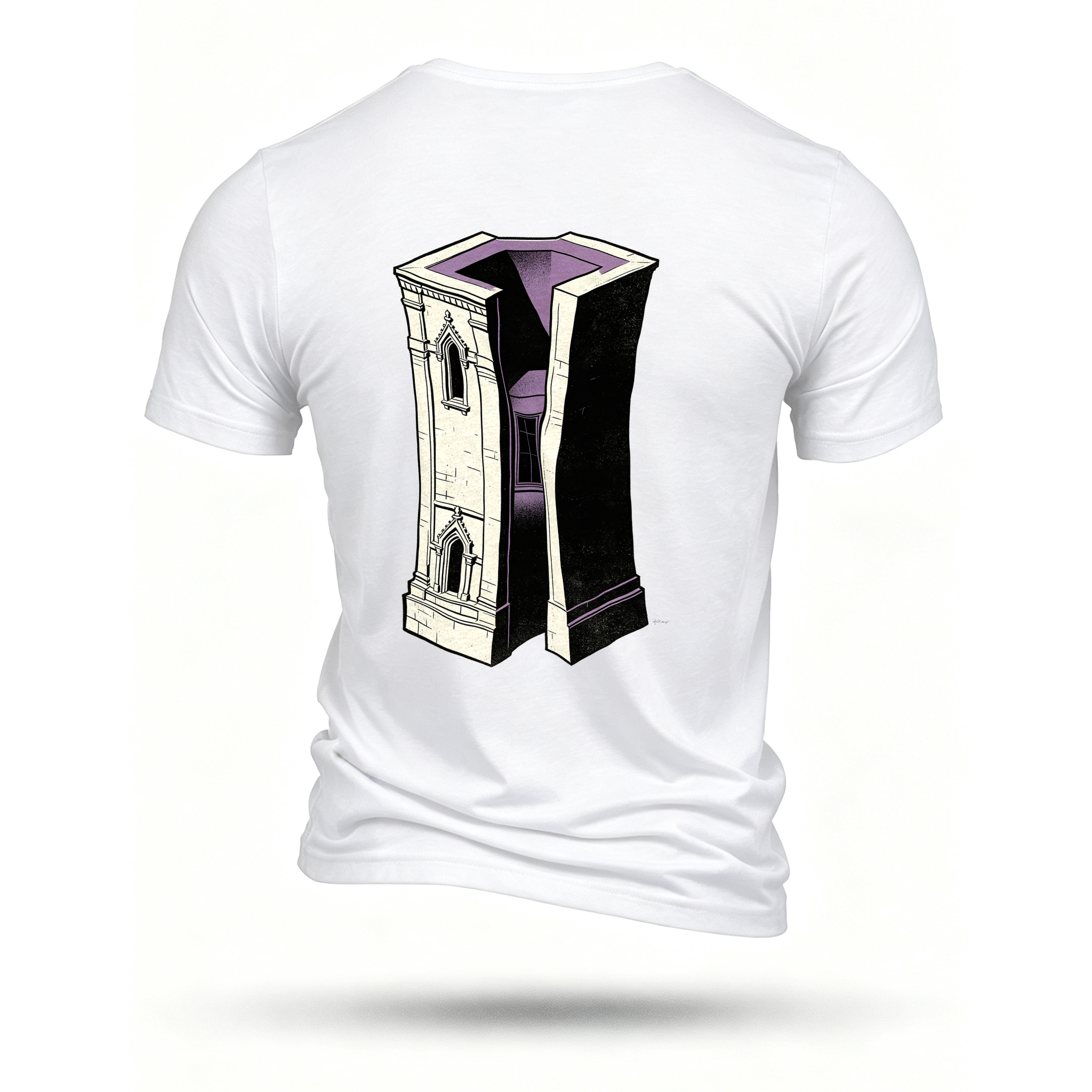 White T-shirt, back print