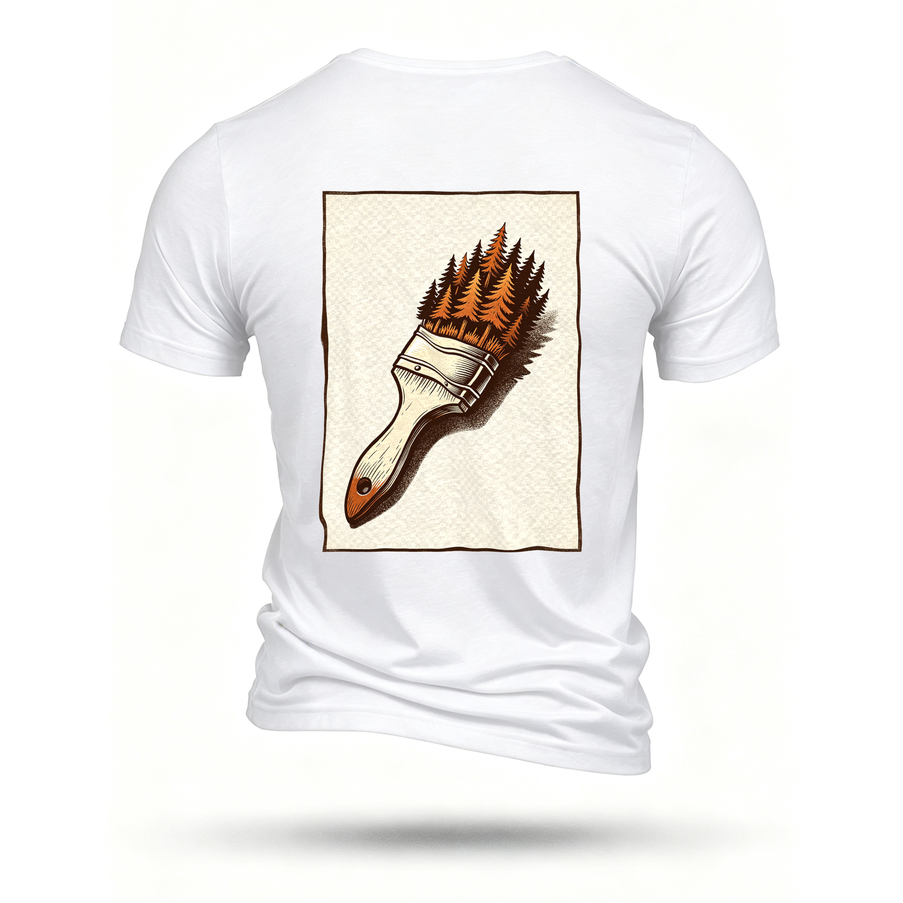 White T-shirt, back print