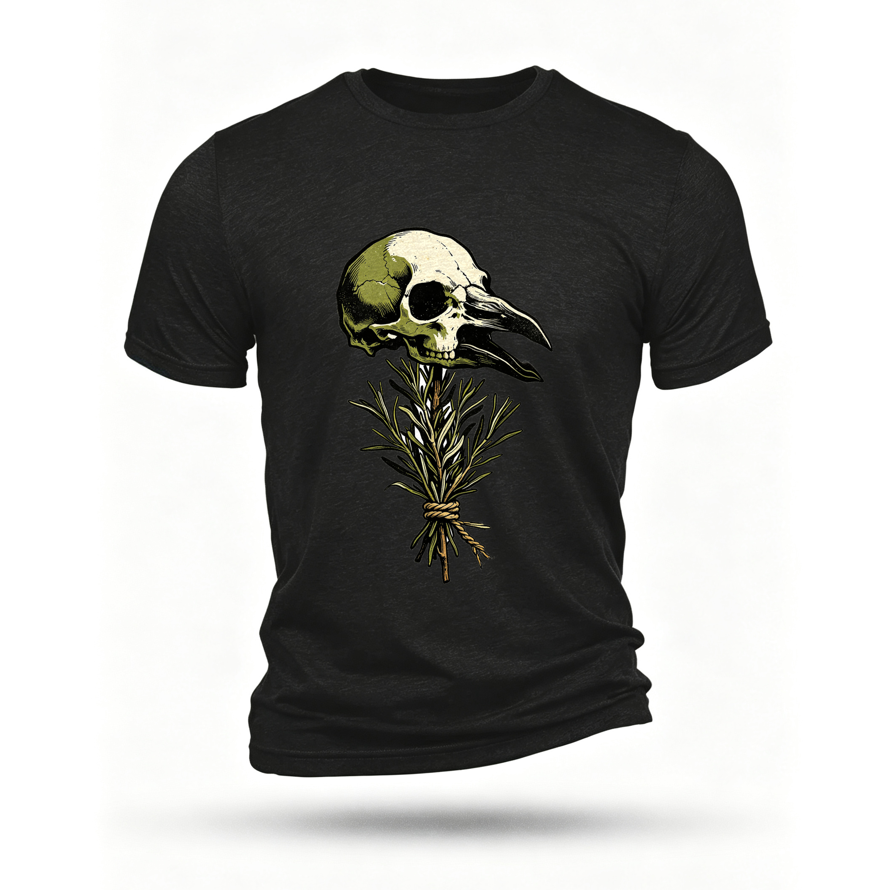 Black T-shirt, front print