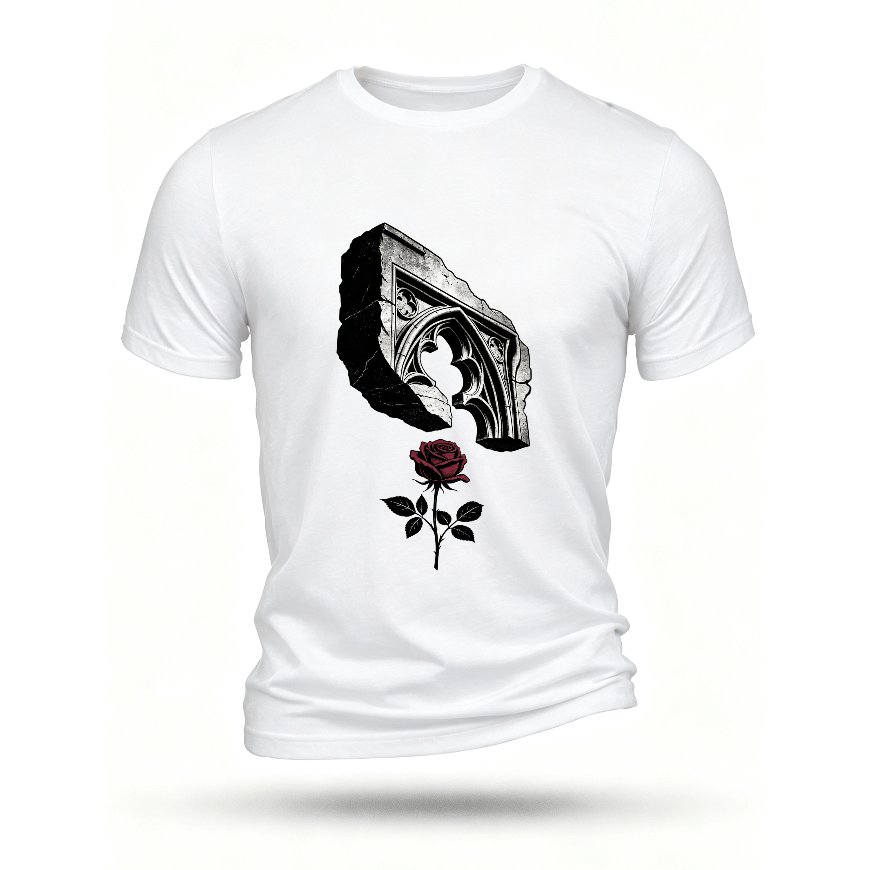 White T-shirt, front print