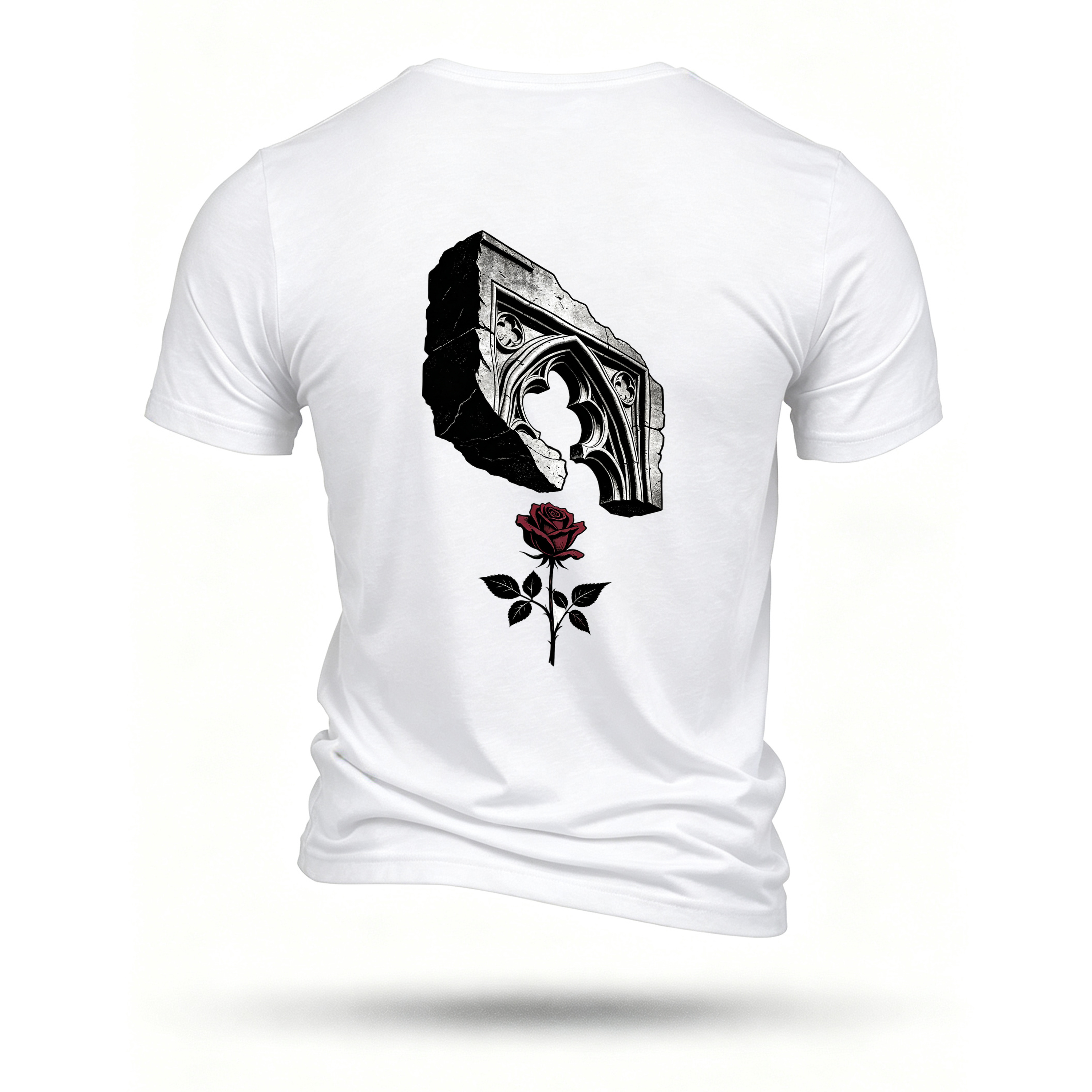White T-shirt, back print