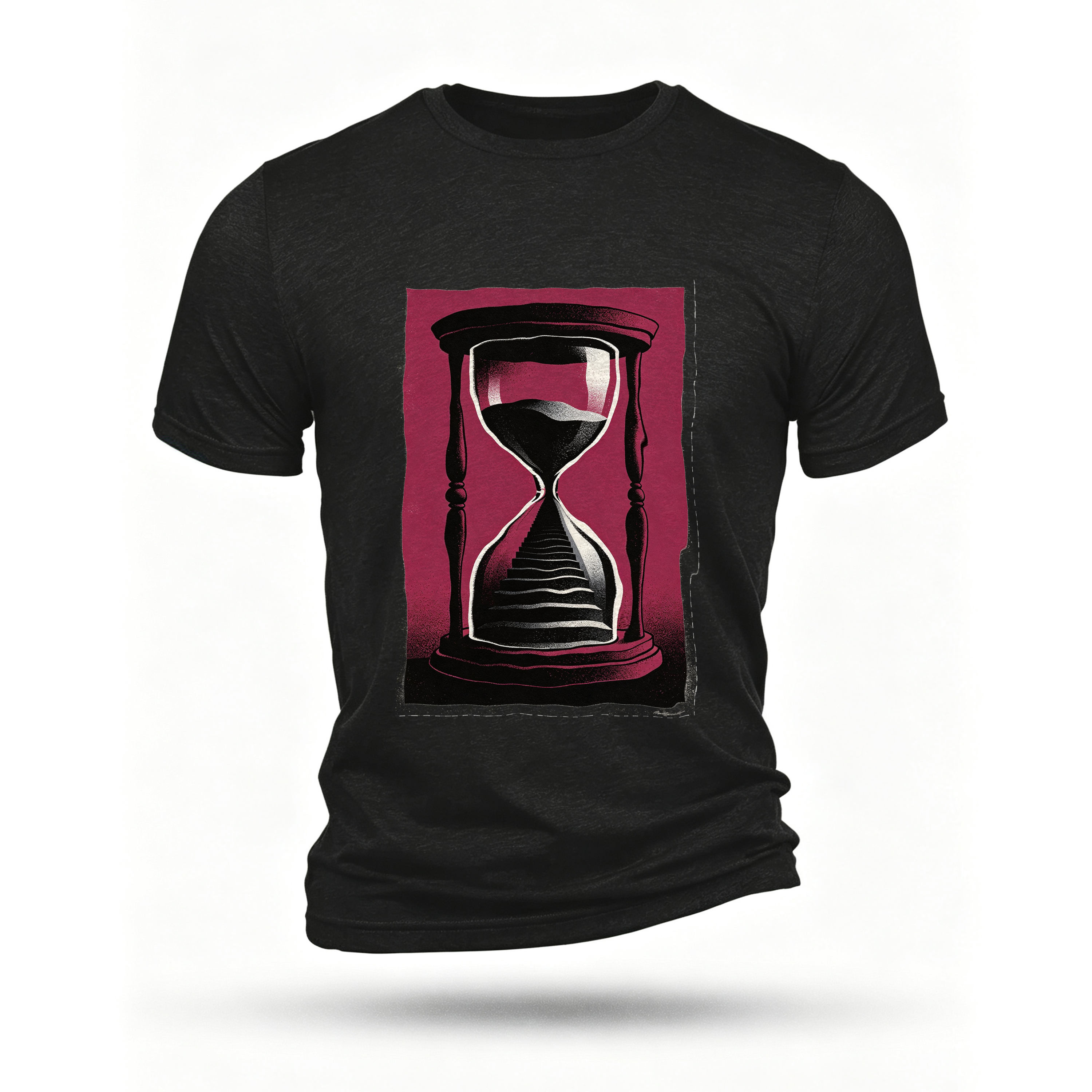 Black T-shirt, front print