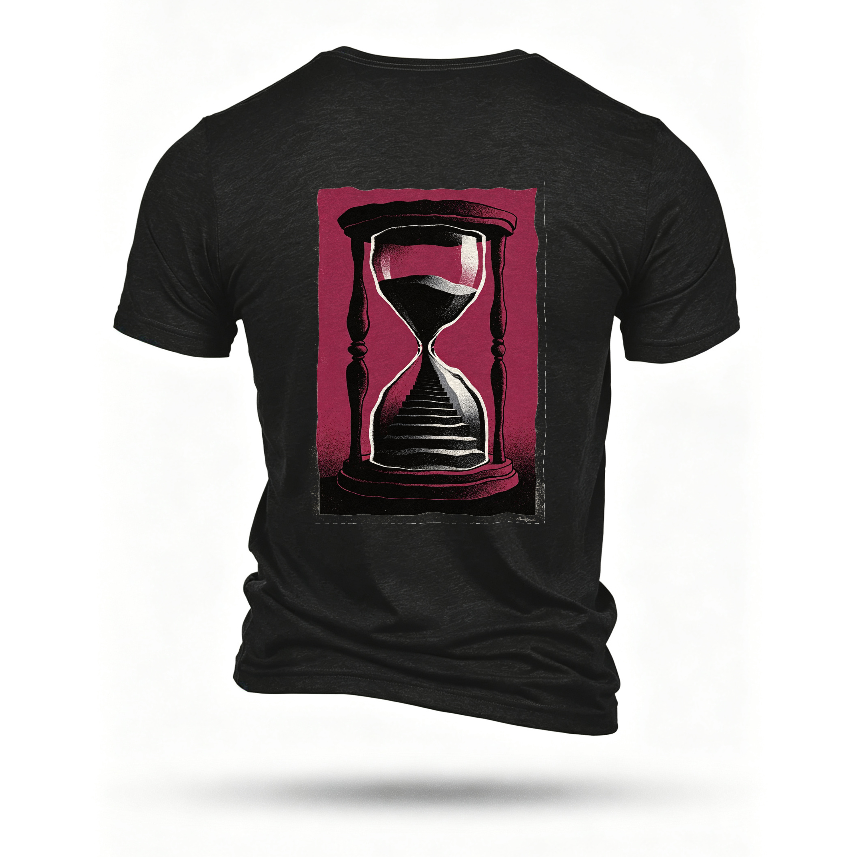 Black T-shirt, back print