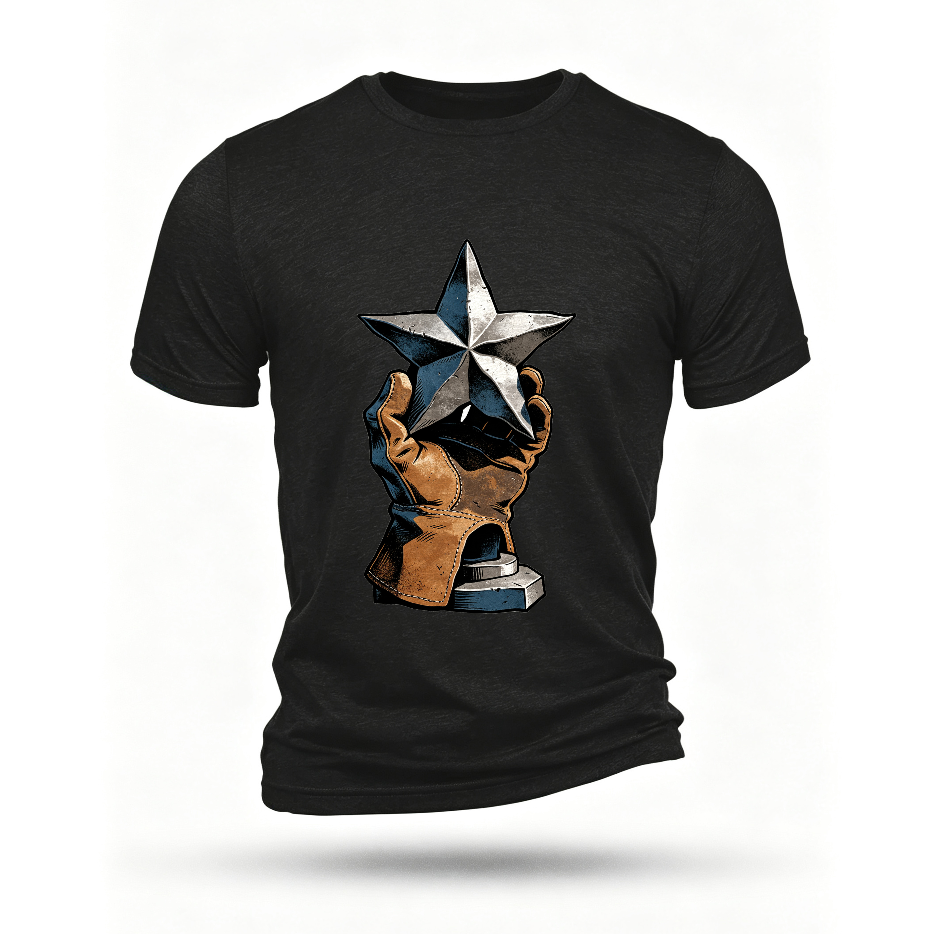 Black T-shirt, front print