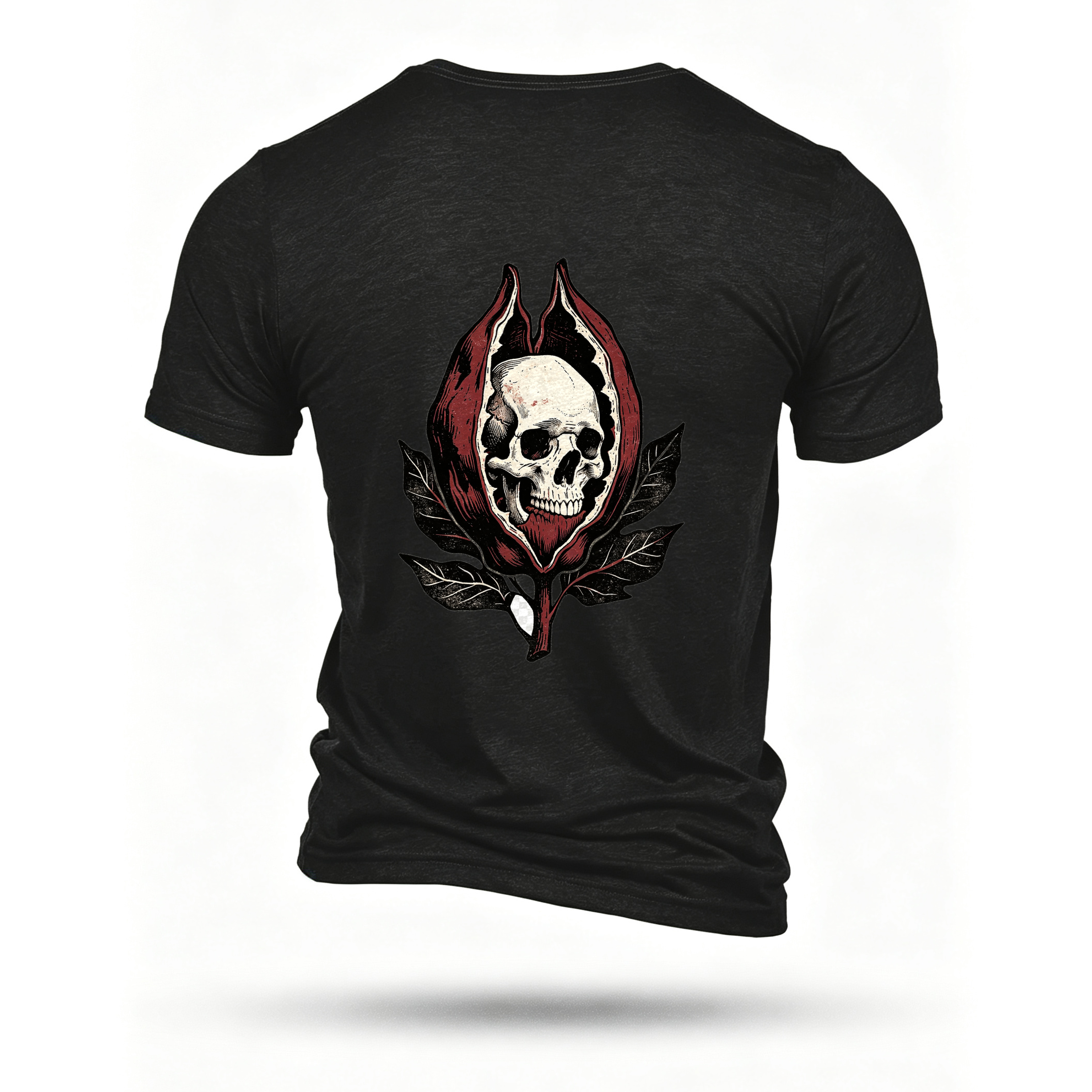 Black T-shirt, back print