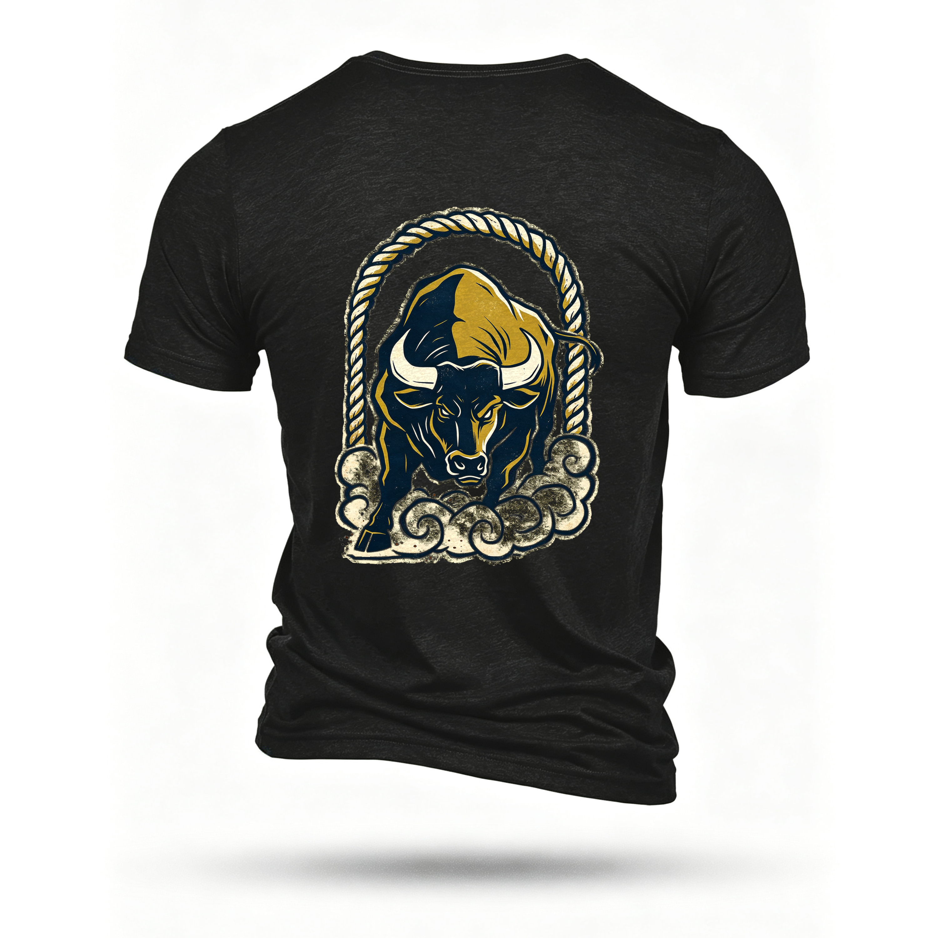 Black T-shirt, back print