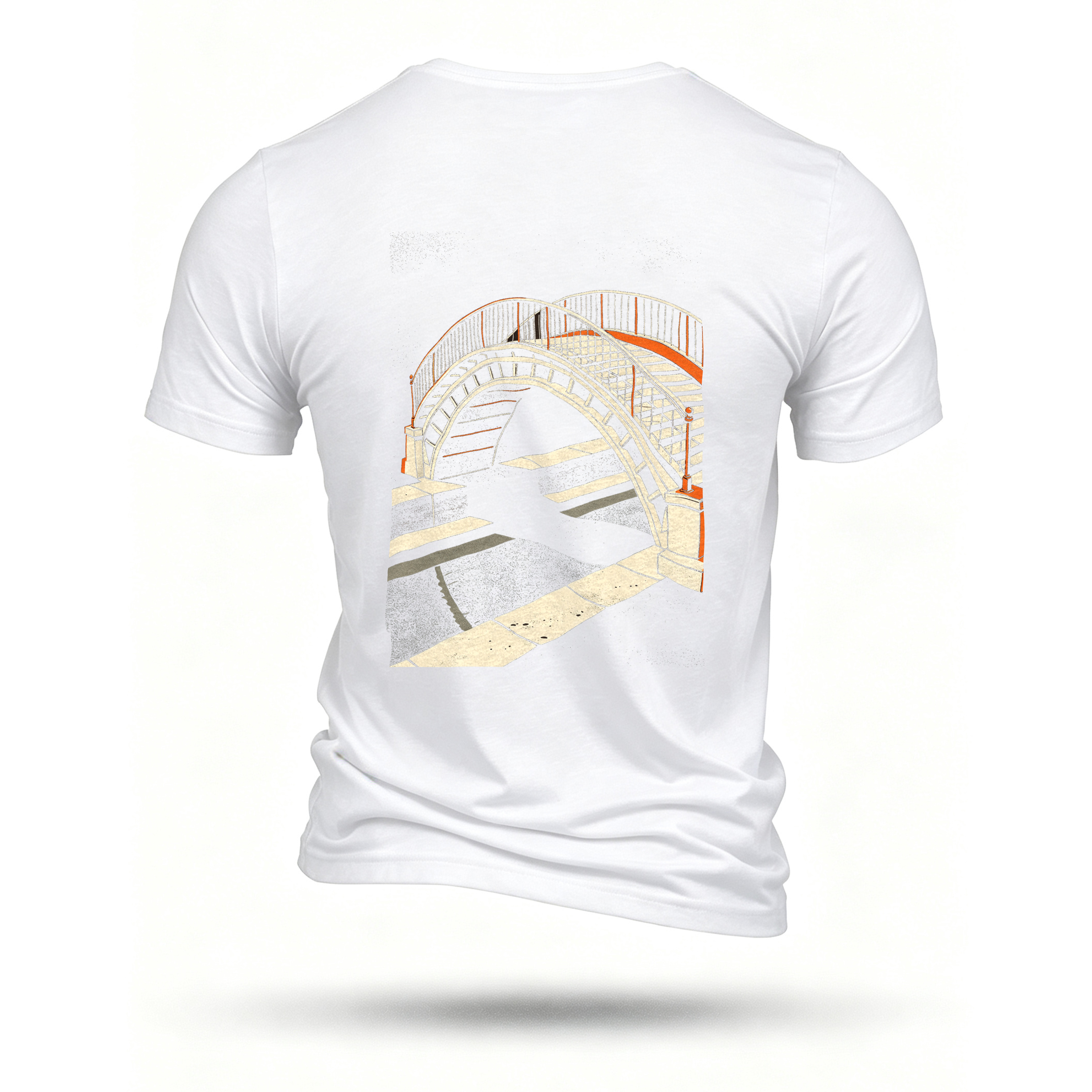White T-shirt, back print