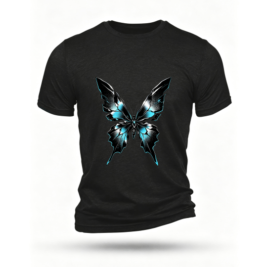Black T-shirt, front print
