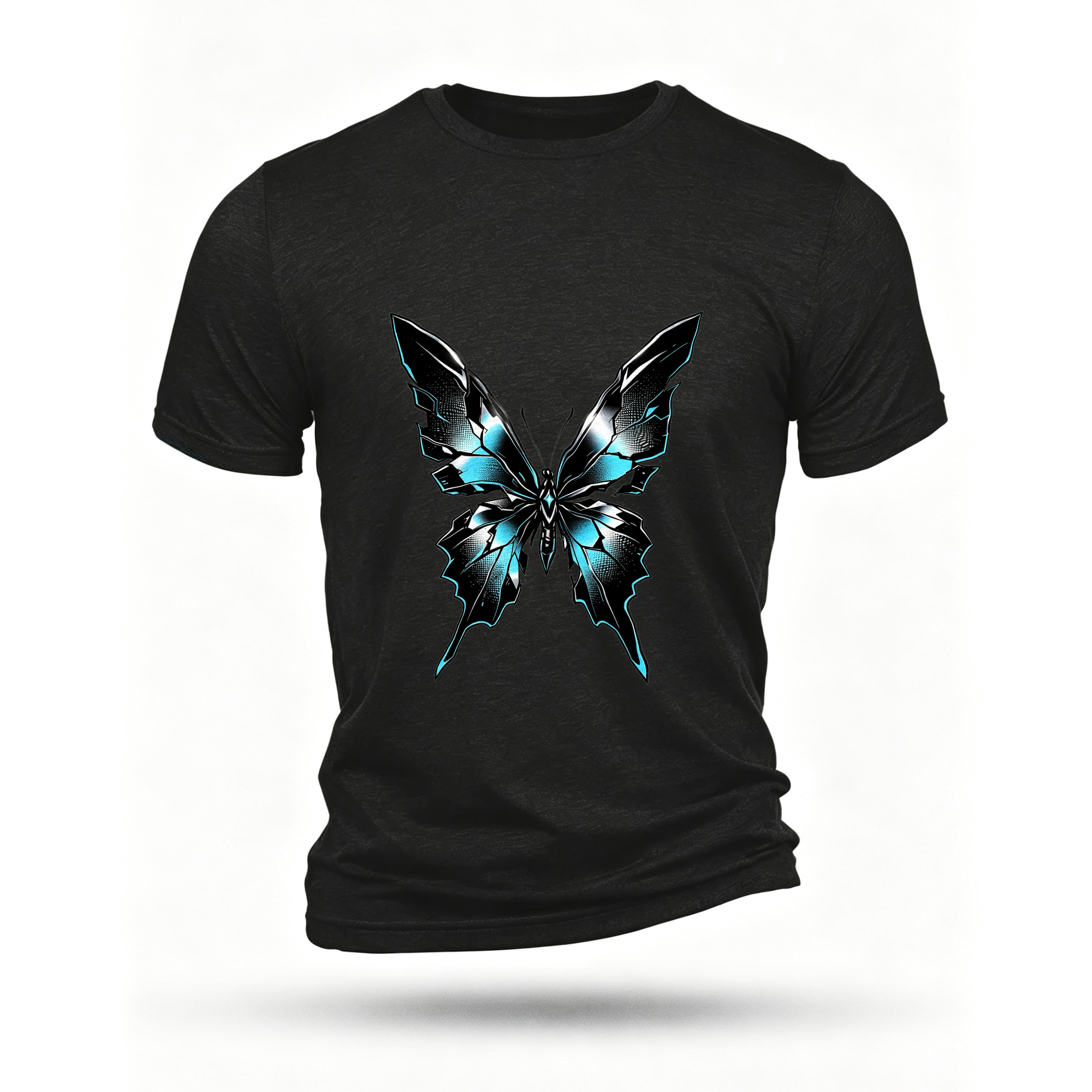 Black T-shirt, front print