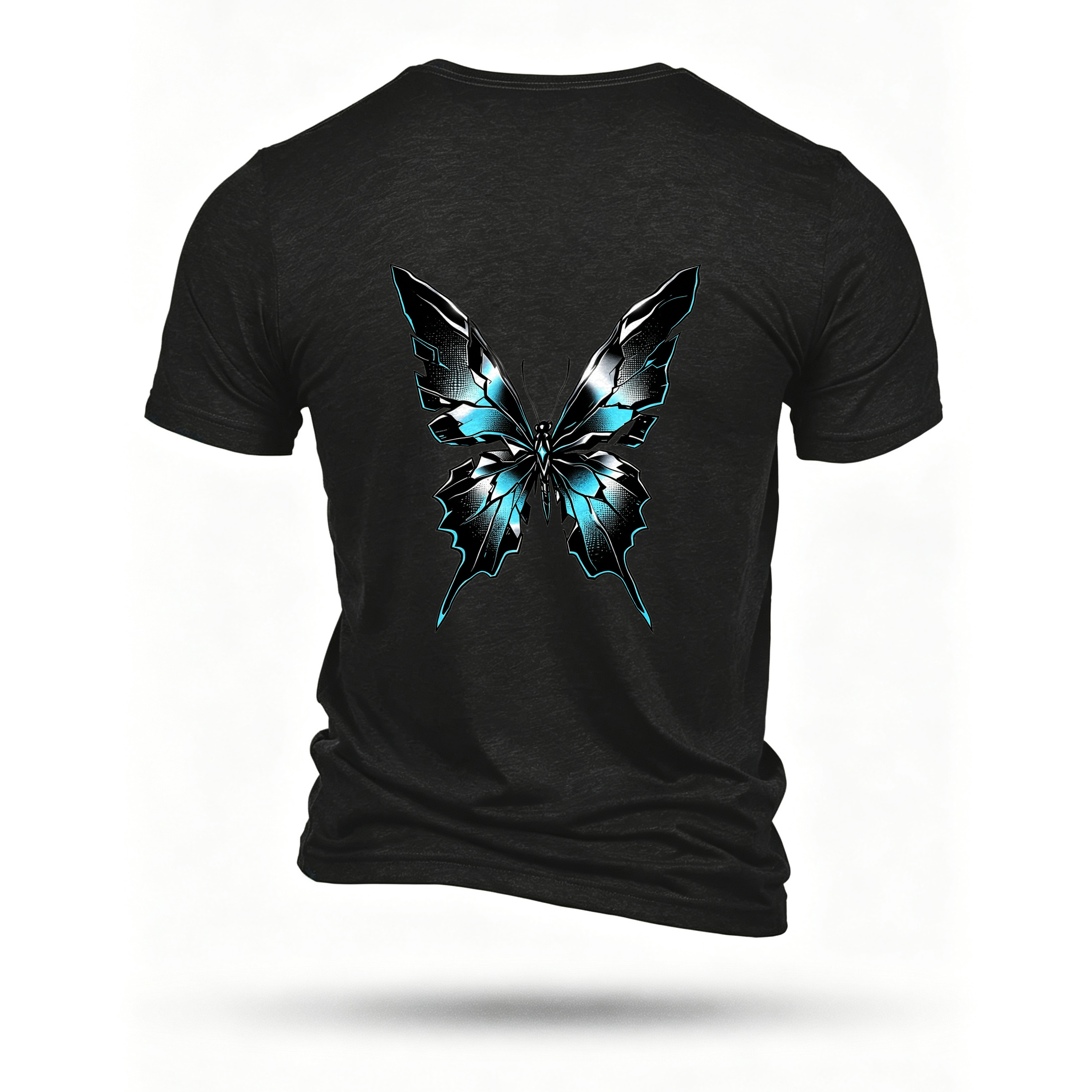 Black T-shirt, back print