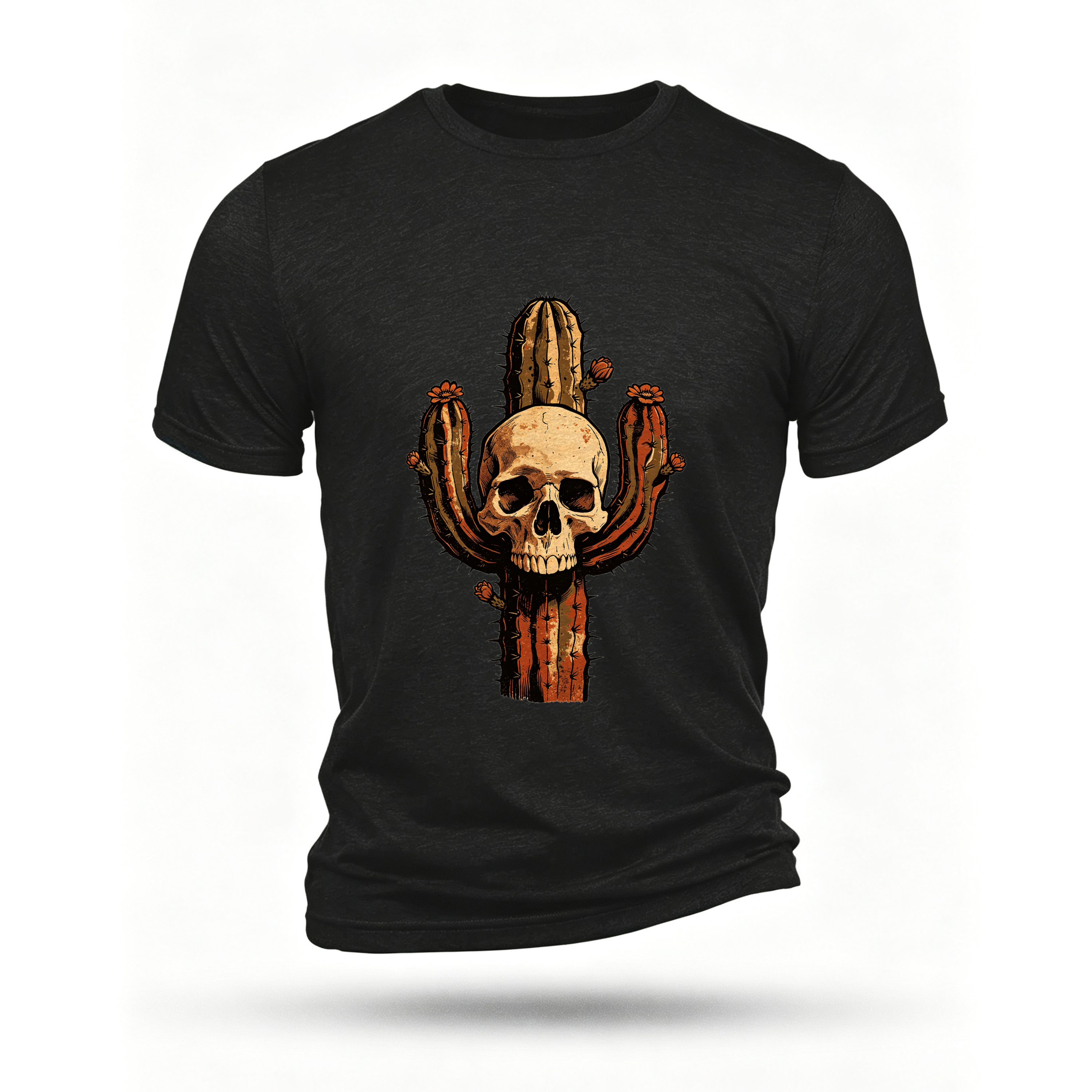 Black T-shirt, front print