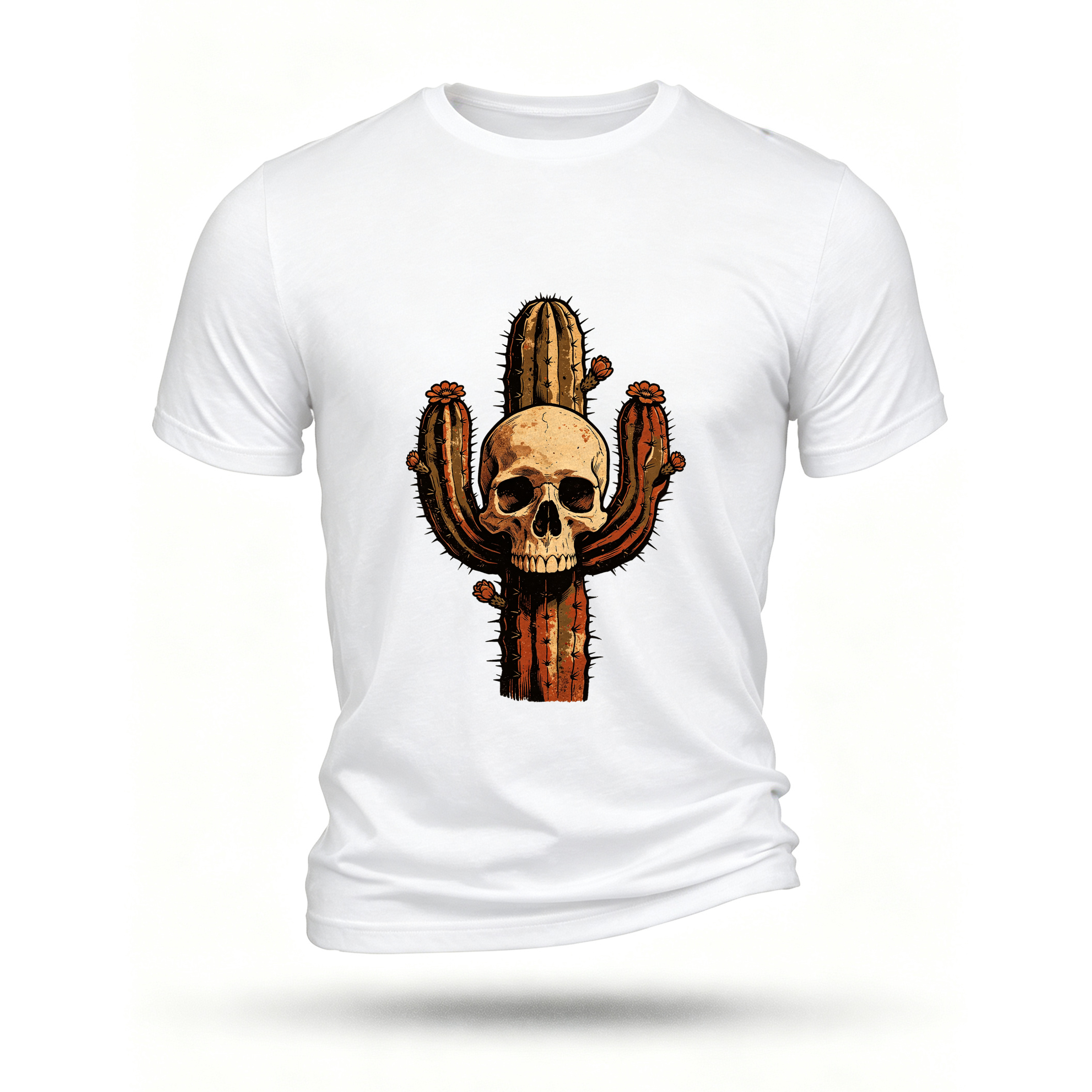 White T-shirt, front print