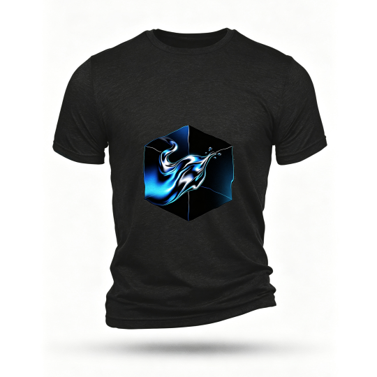 Black T-shirt, front print