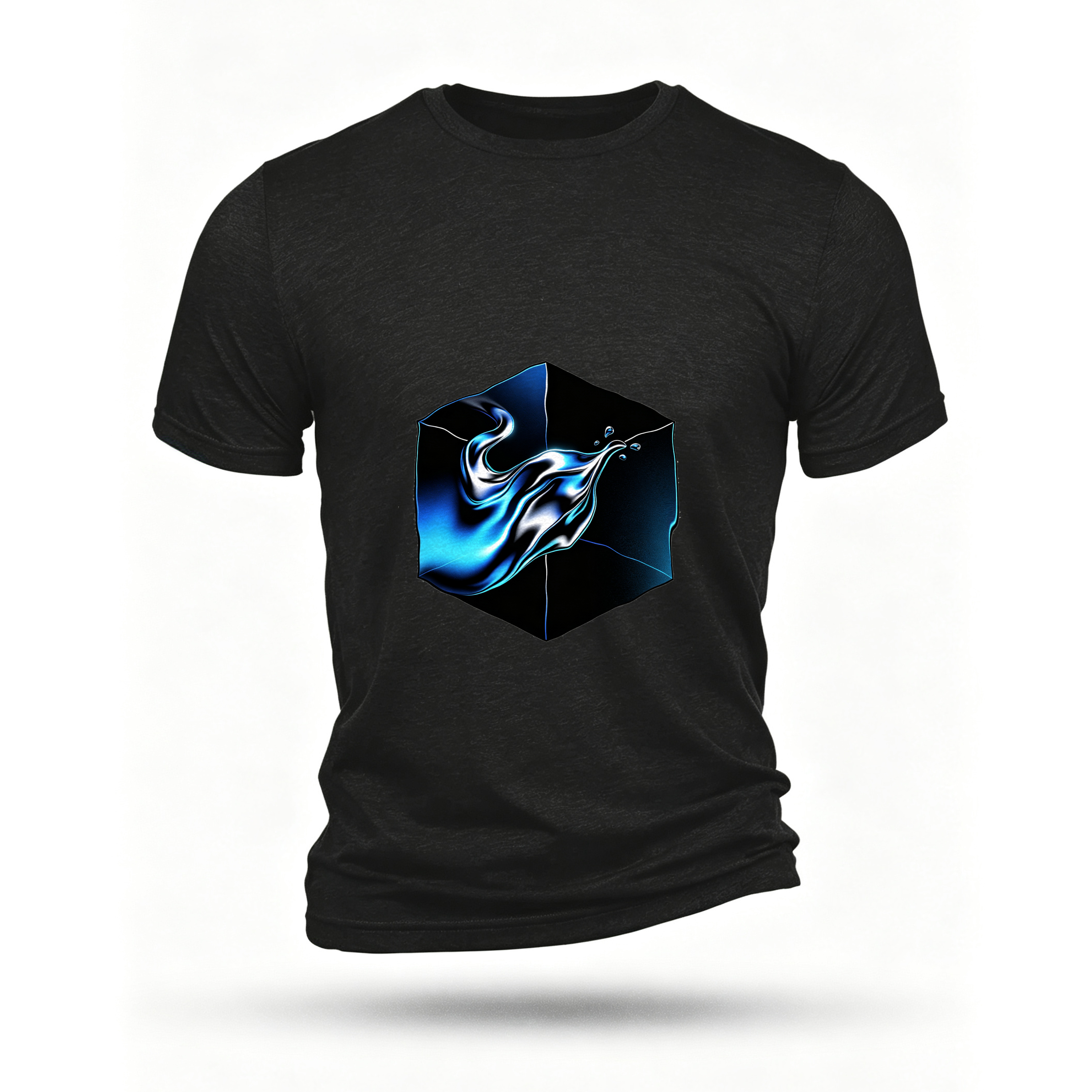 Black T-shirt, front print