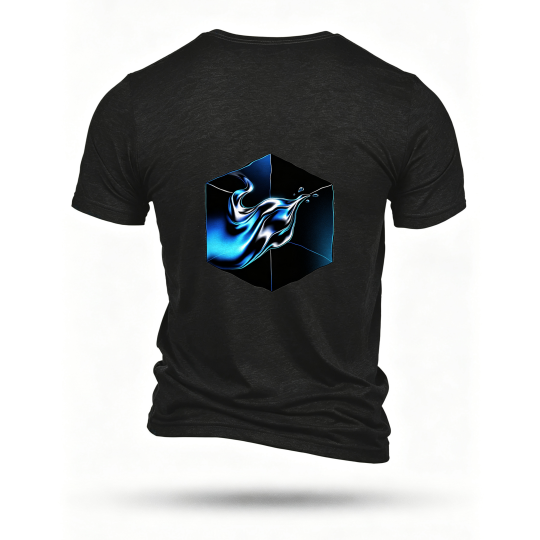 Black T-shirt, back print