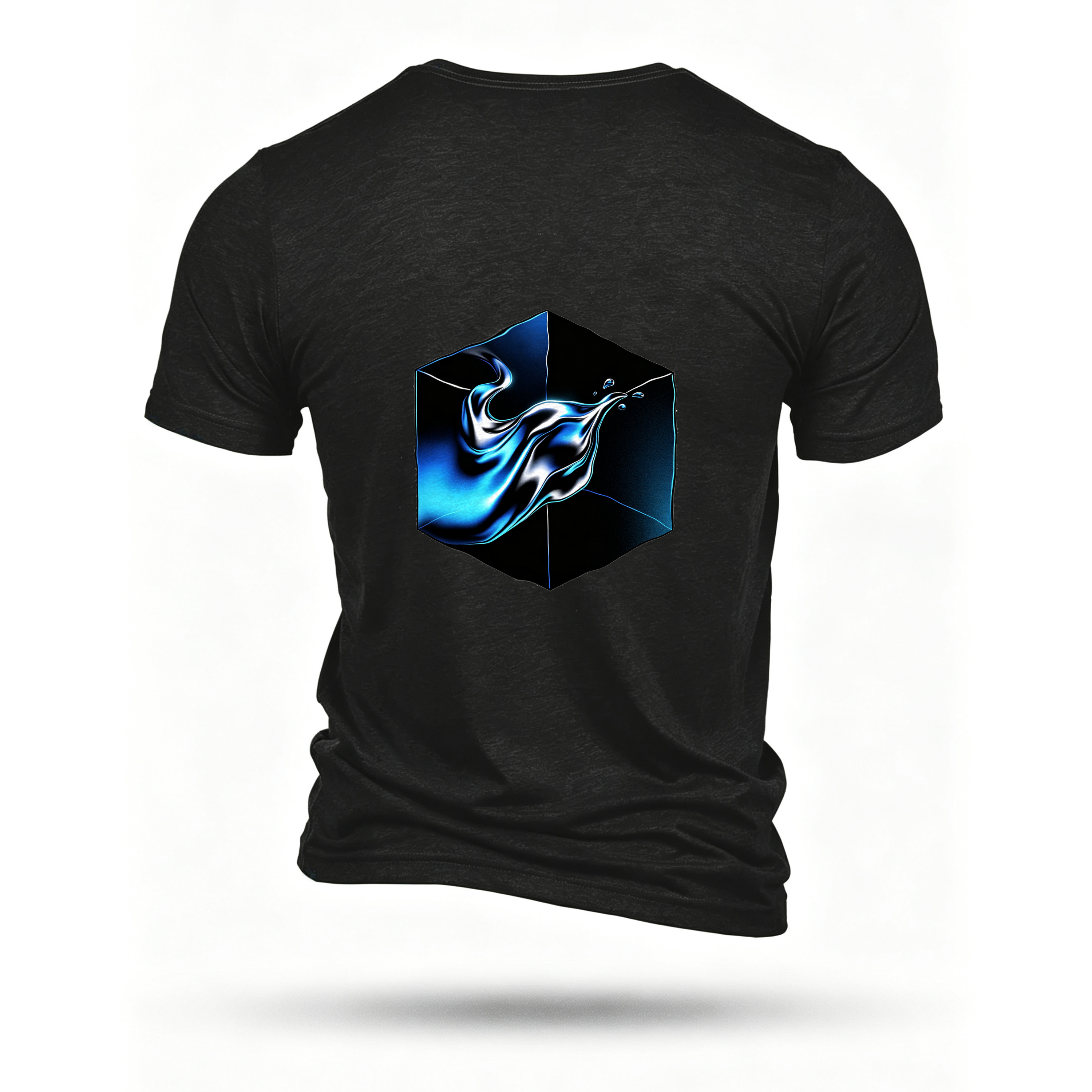 Black T-shirt, back print
