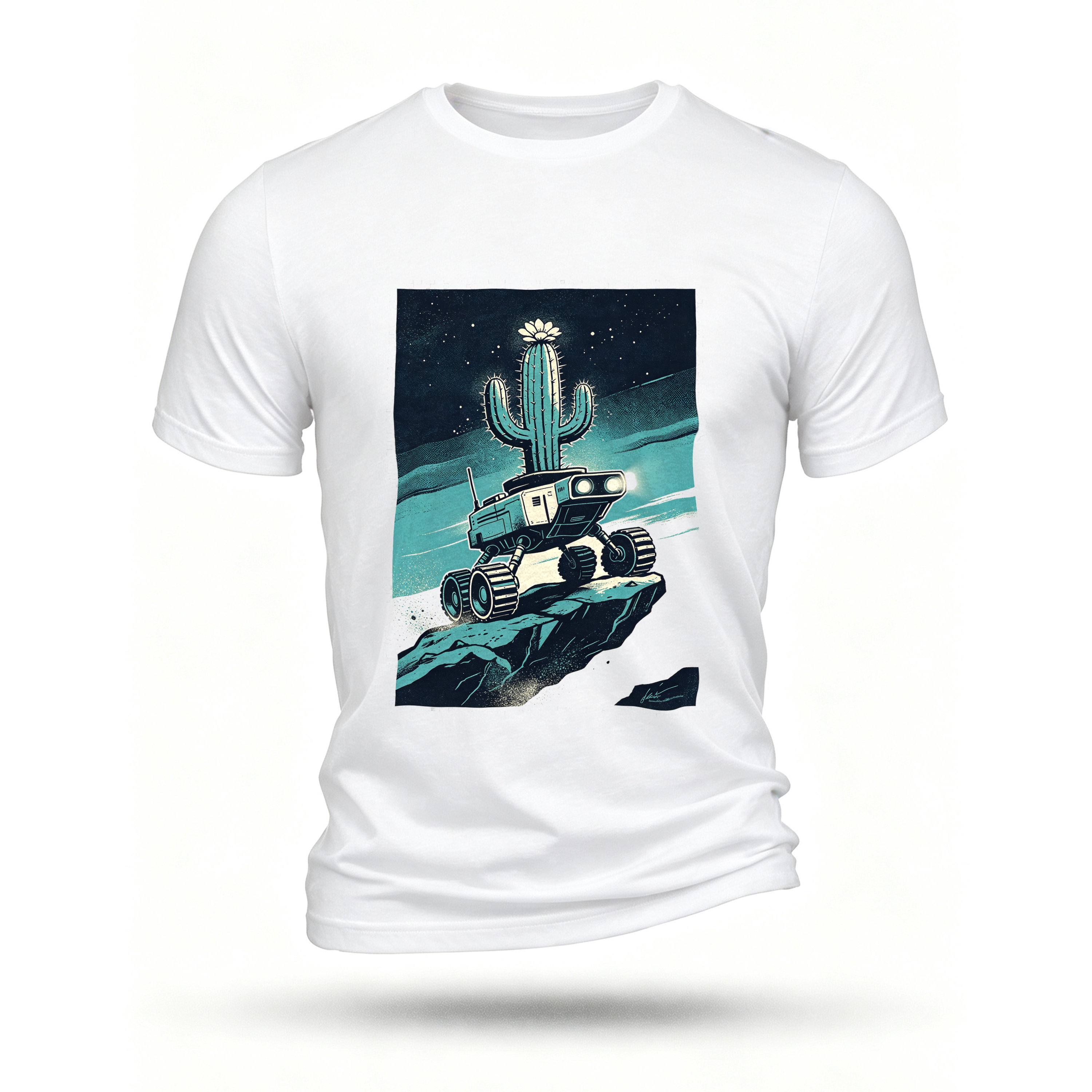 White T-shirt, front print