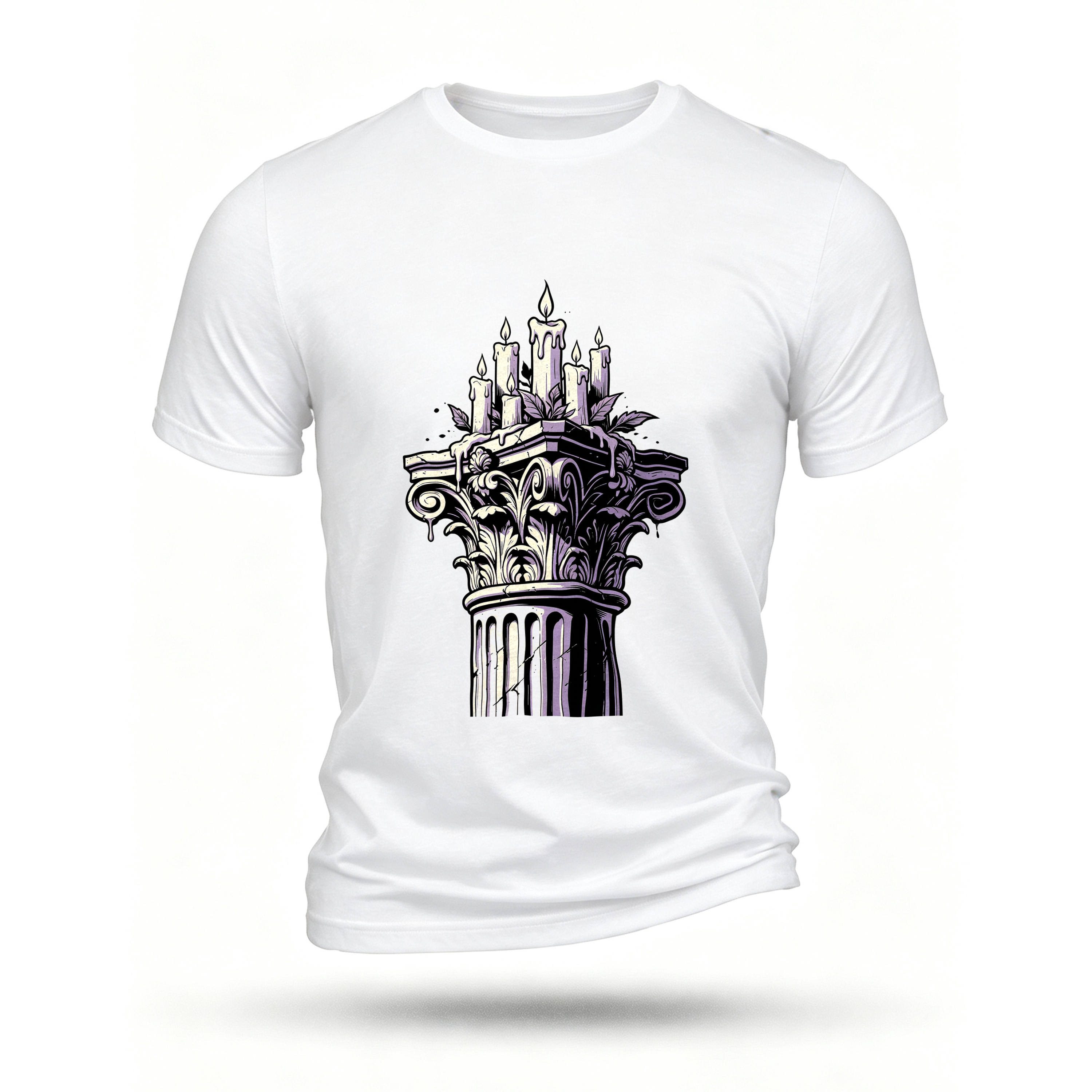White T-shirt, front print