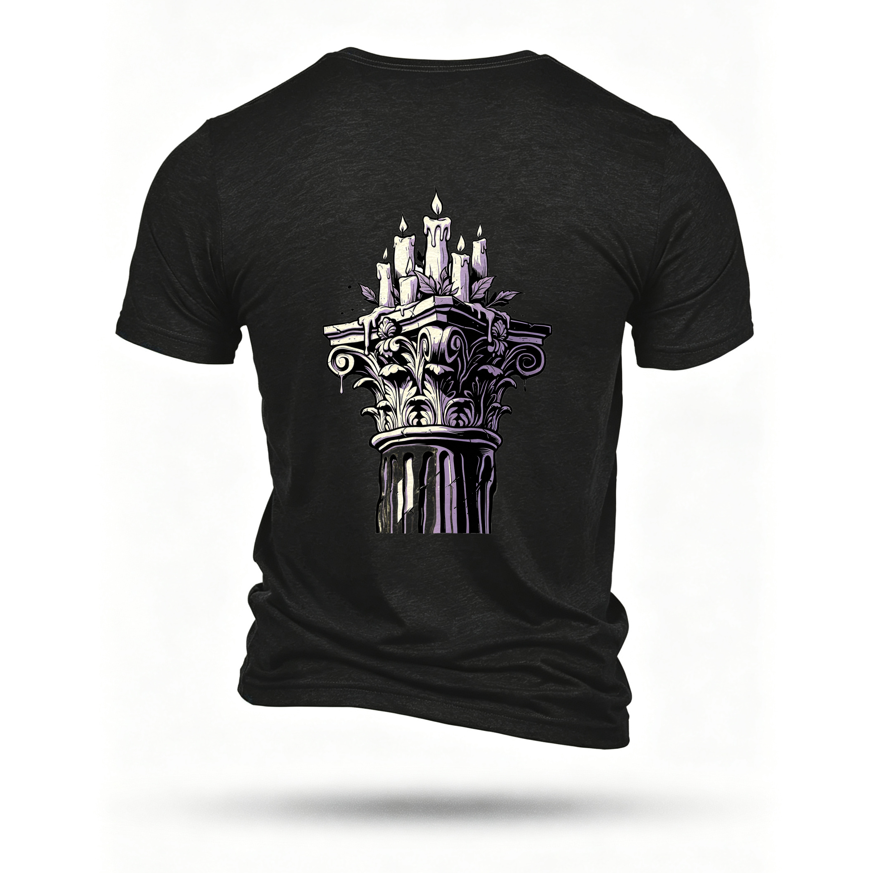 Black T-shirt, back print