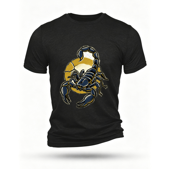 Black T-shirt, front print