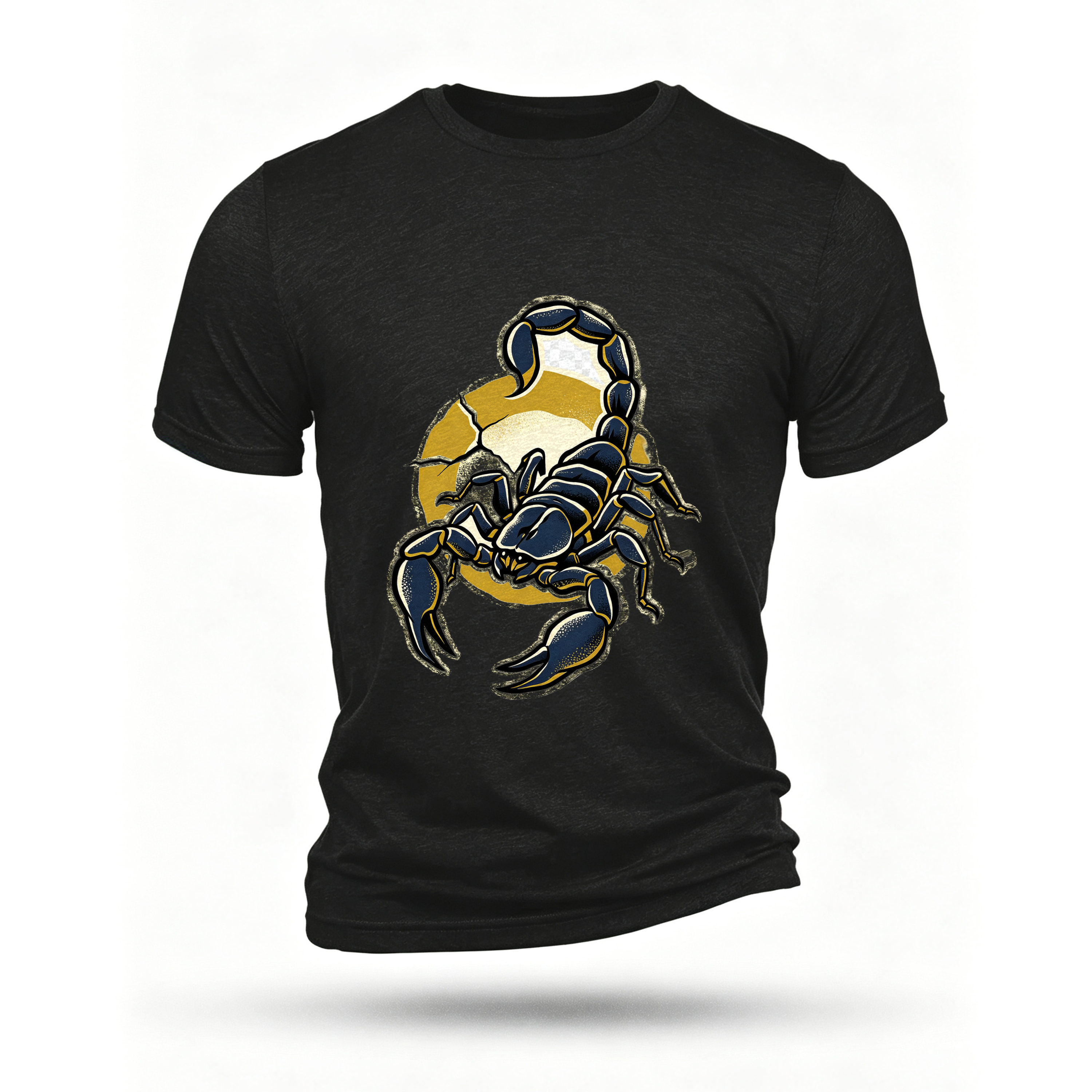 Black T-shirt, front print