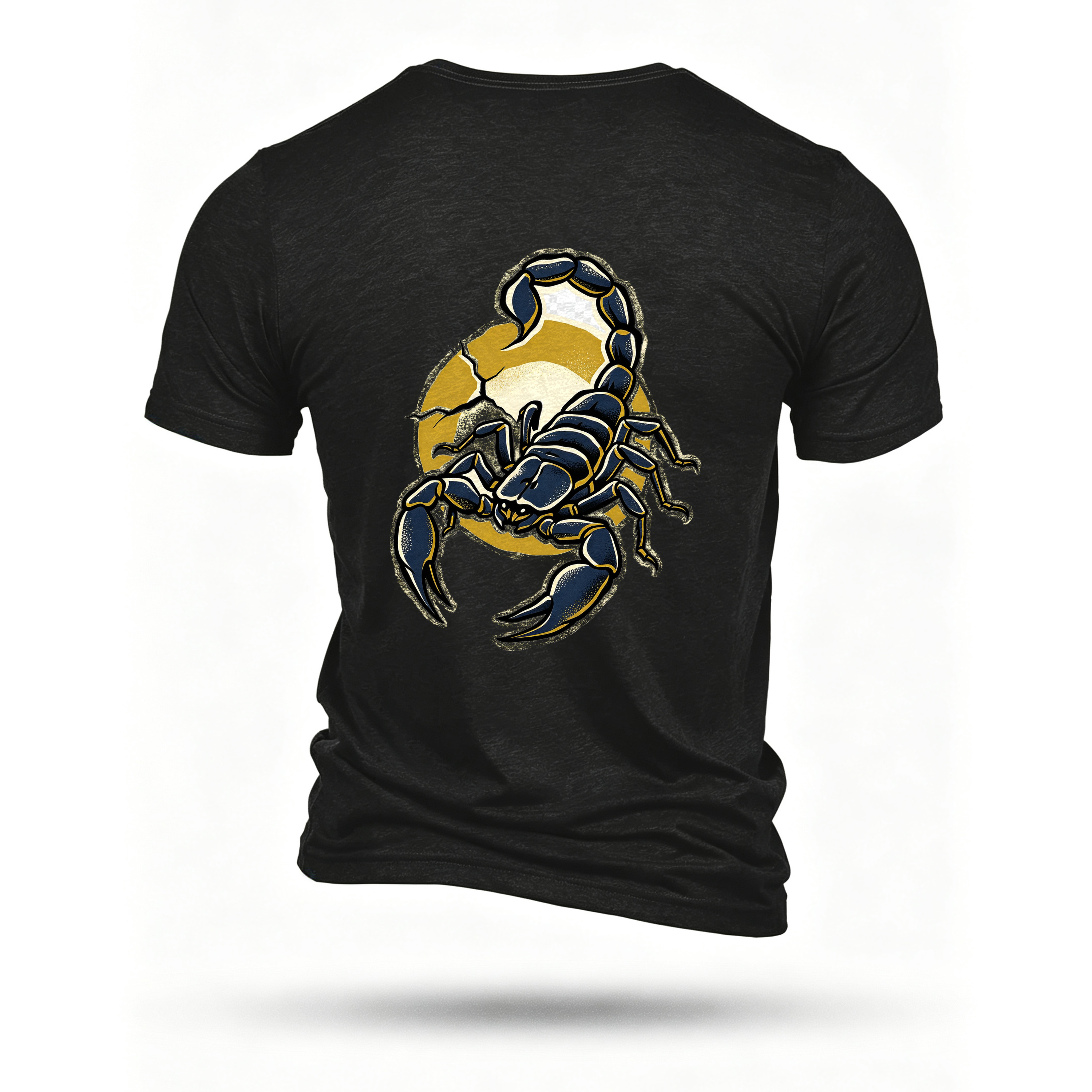 Black T-shirt, back print