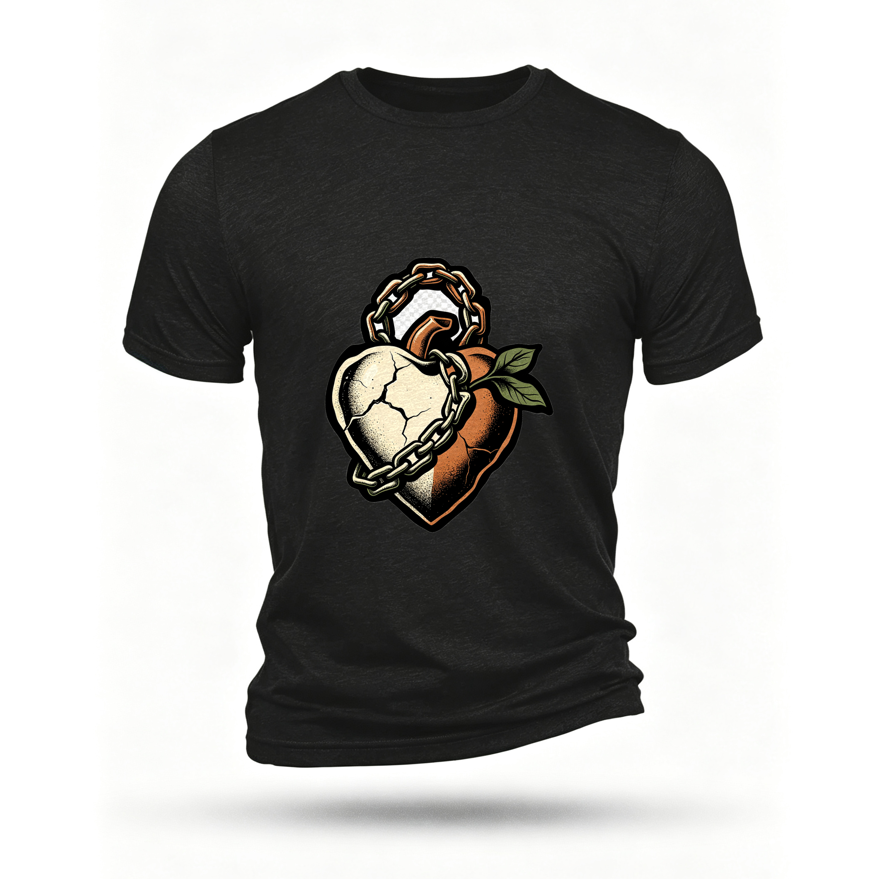 Black T-shirt, front print