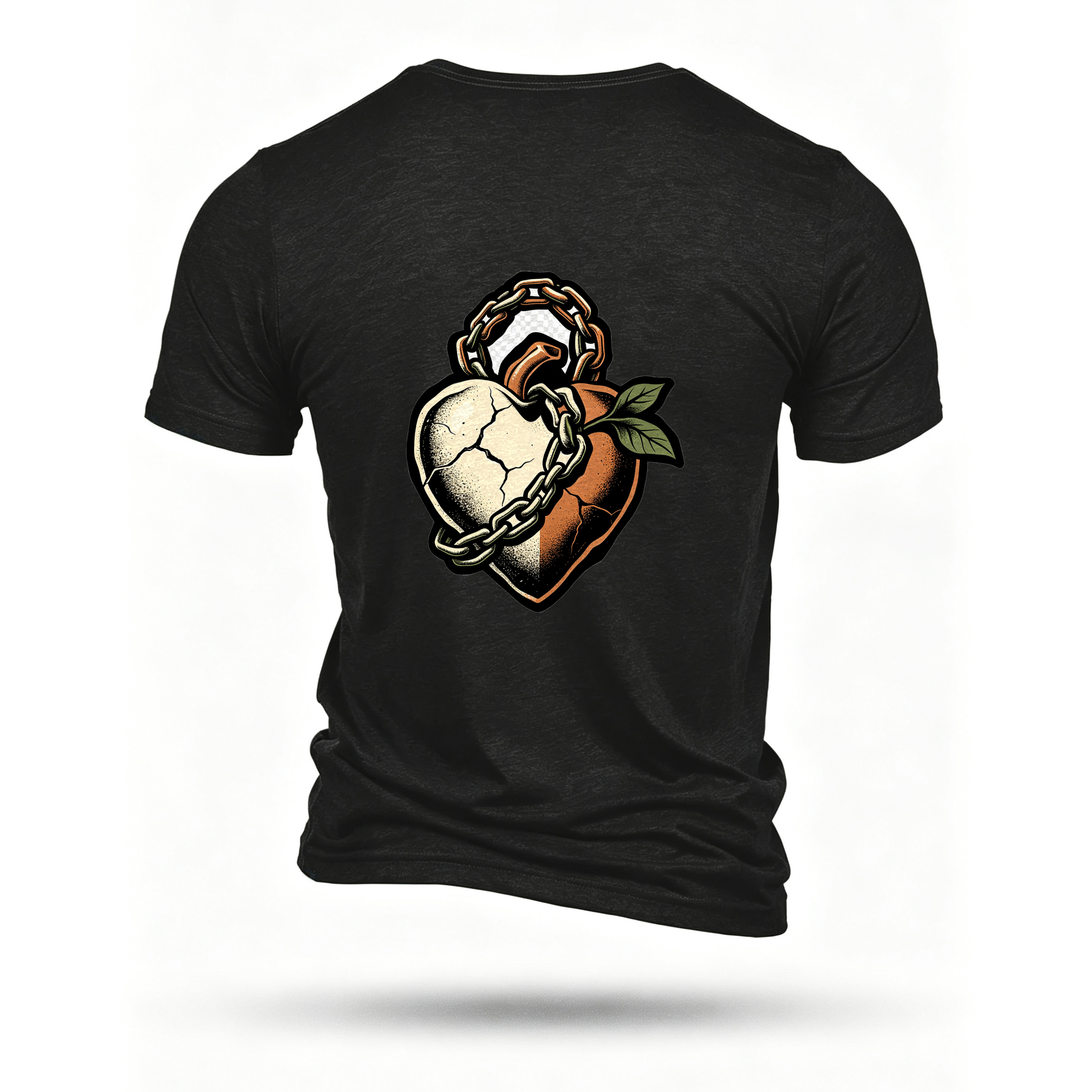 Black T-shirt, back print