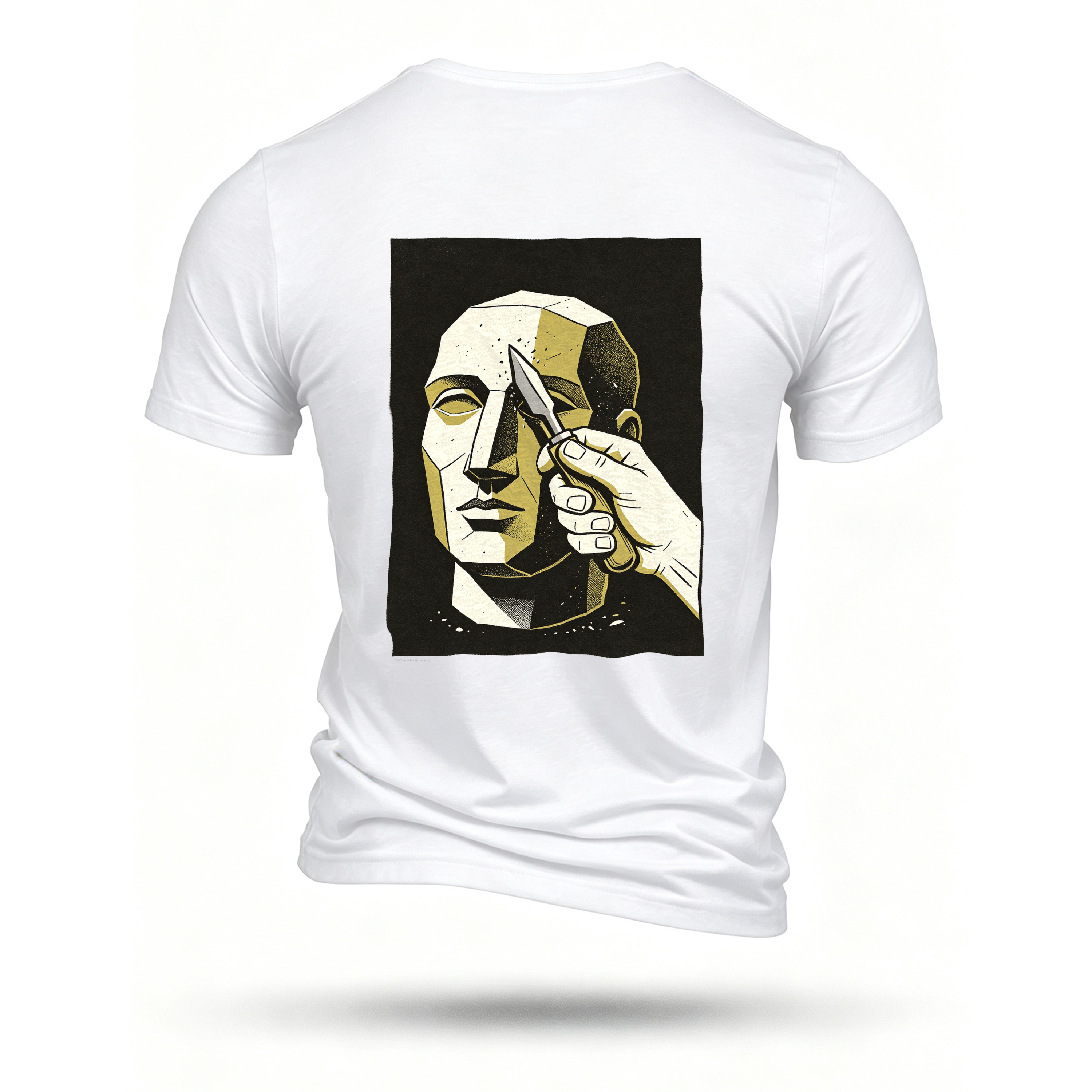 White T-shirt, back print