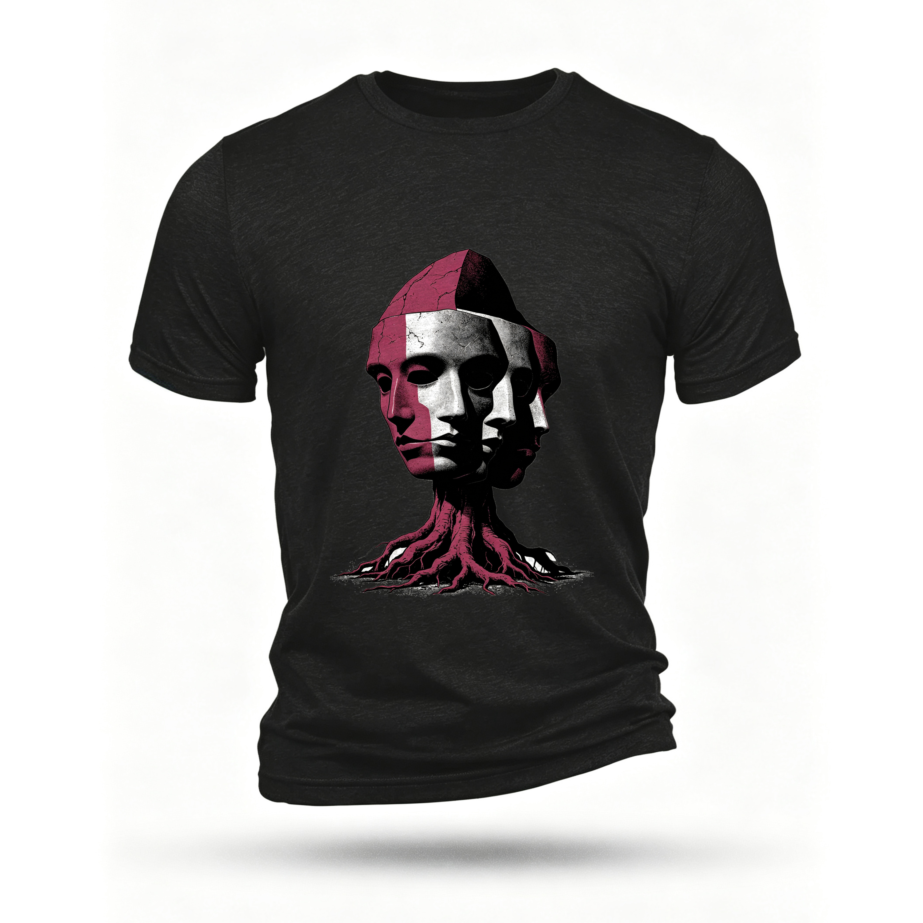 Black T-shirt, front print