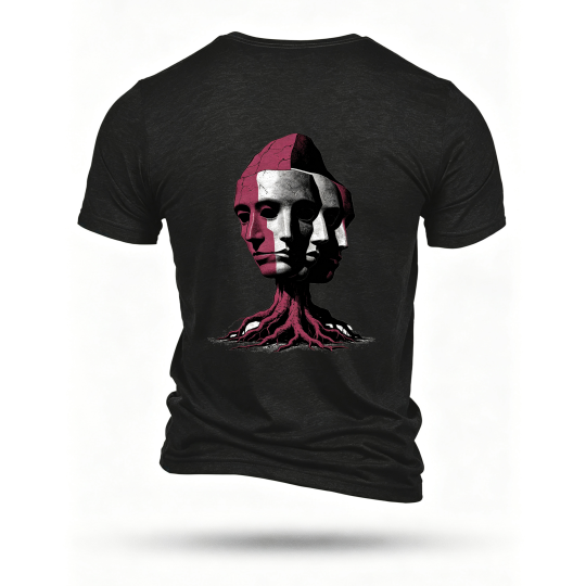 Black T-shirt, back print