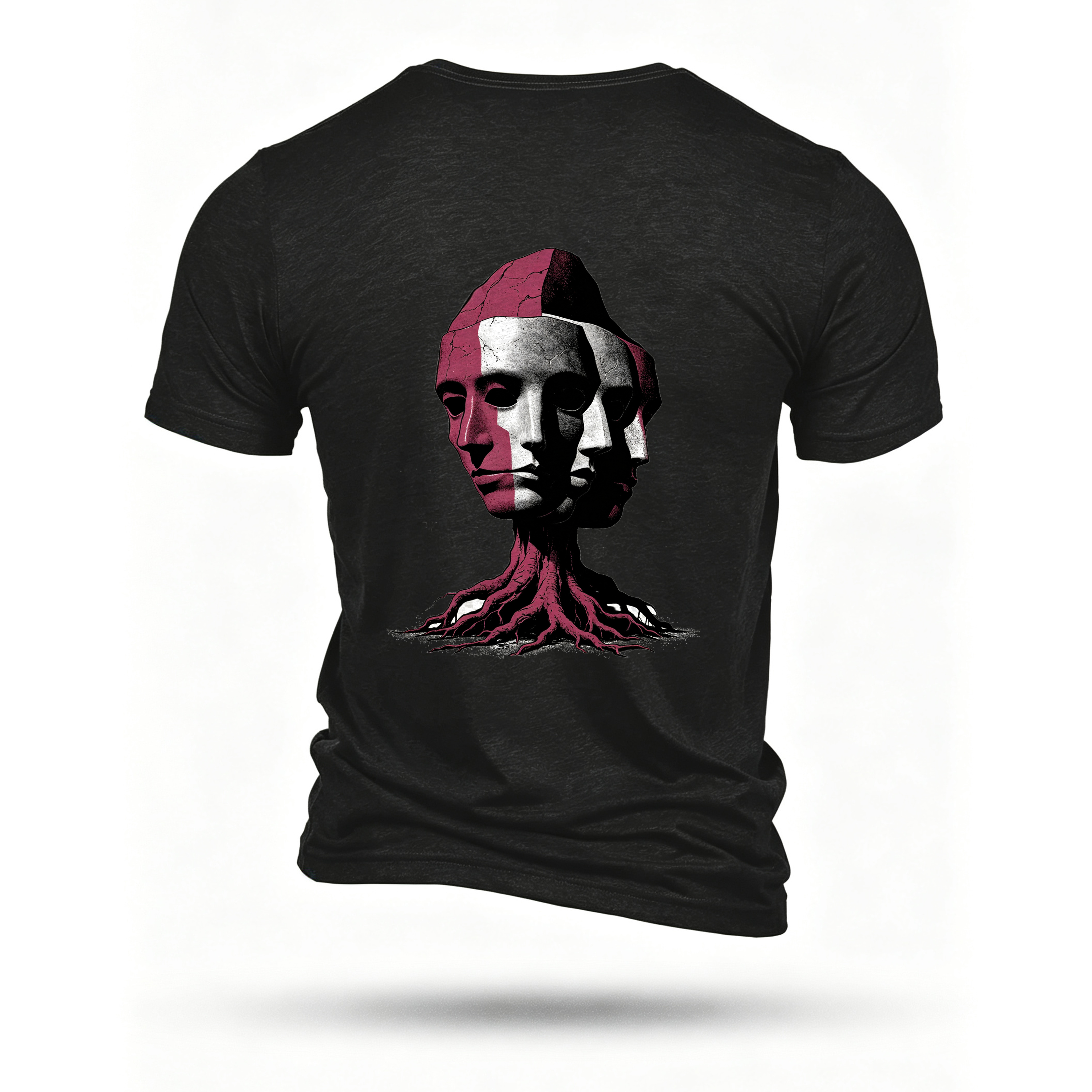 Black T-shirt, back print