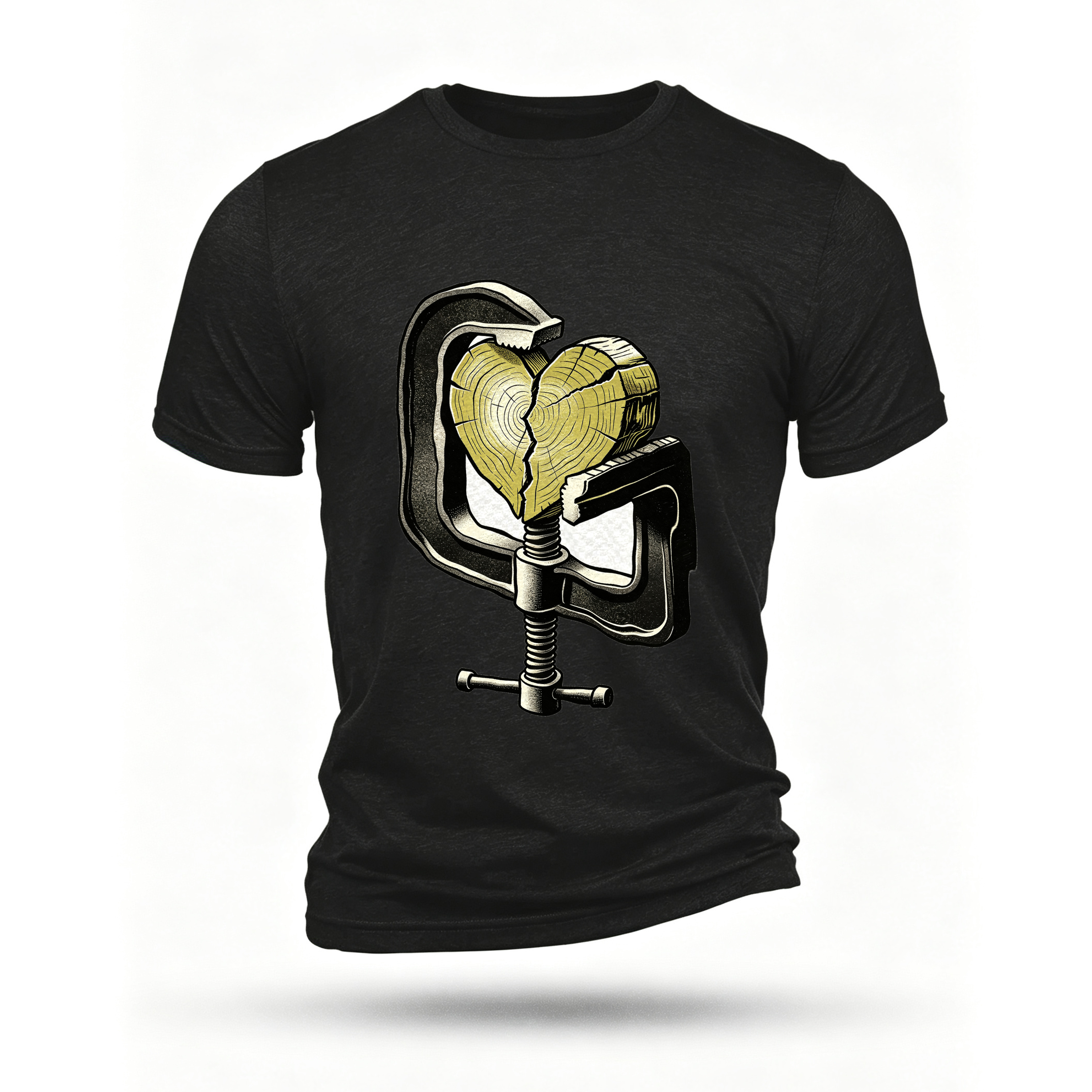 Black T-shirt, front print