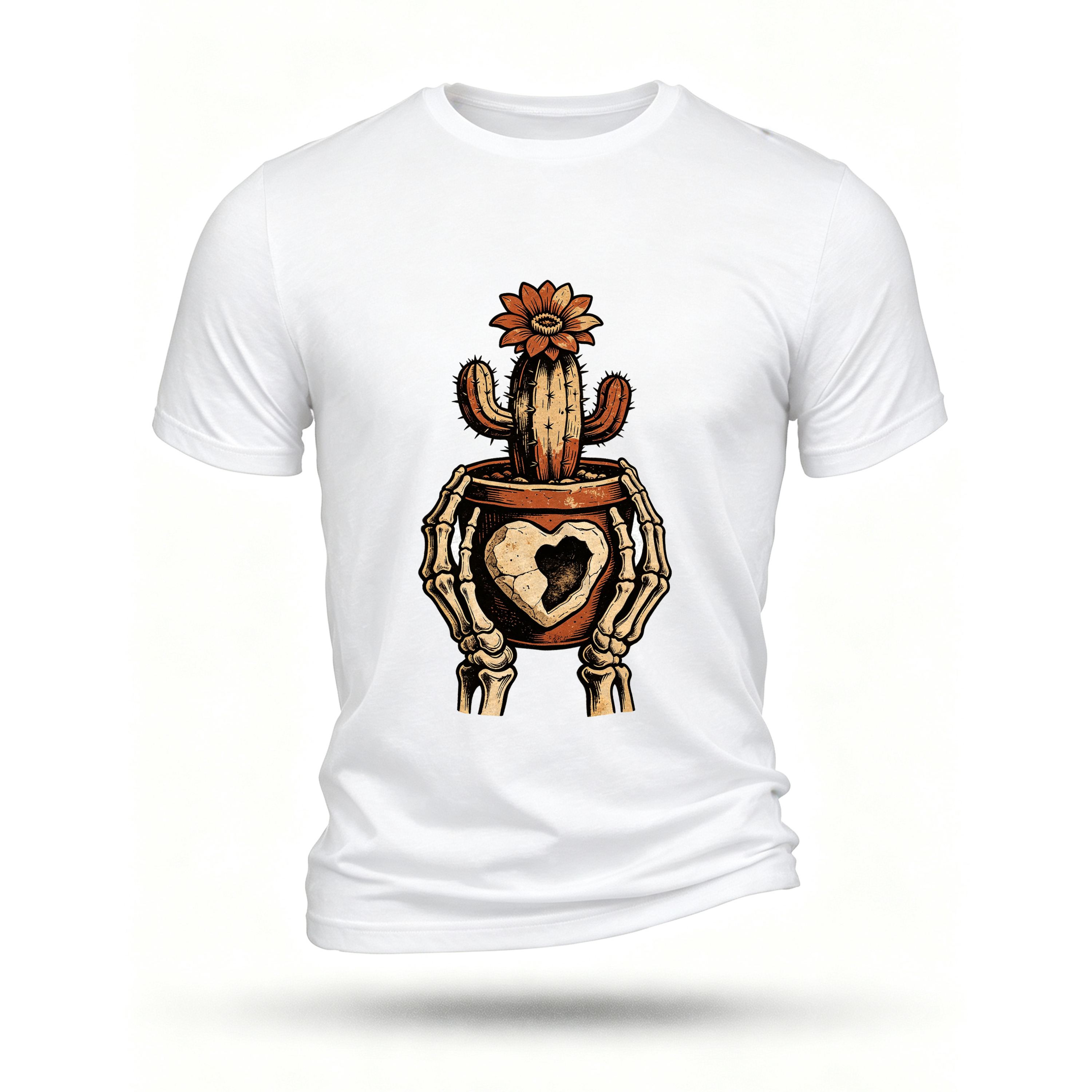 White T-shirt, front print