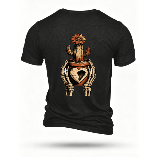 Black T-shirt, back print