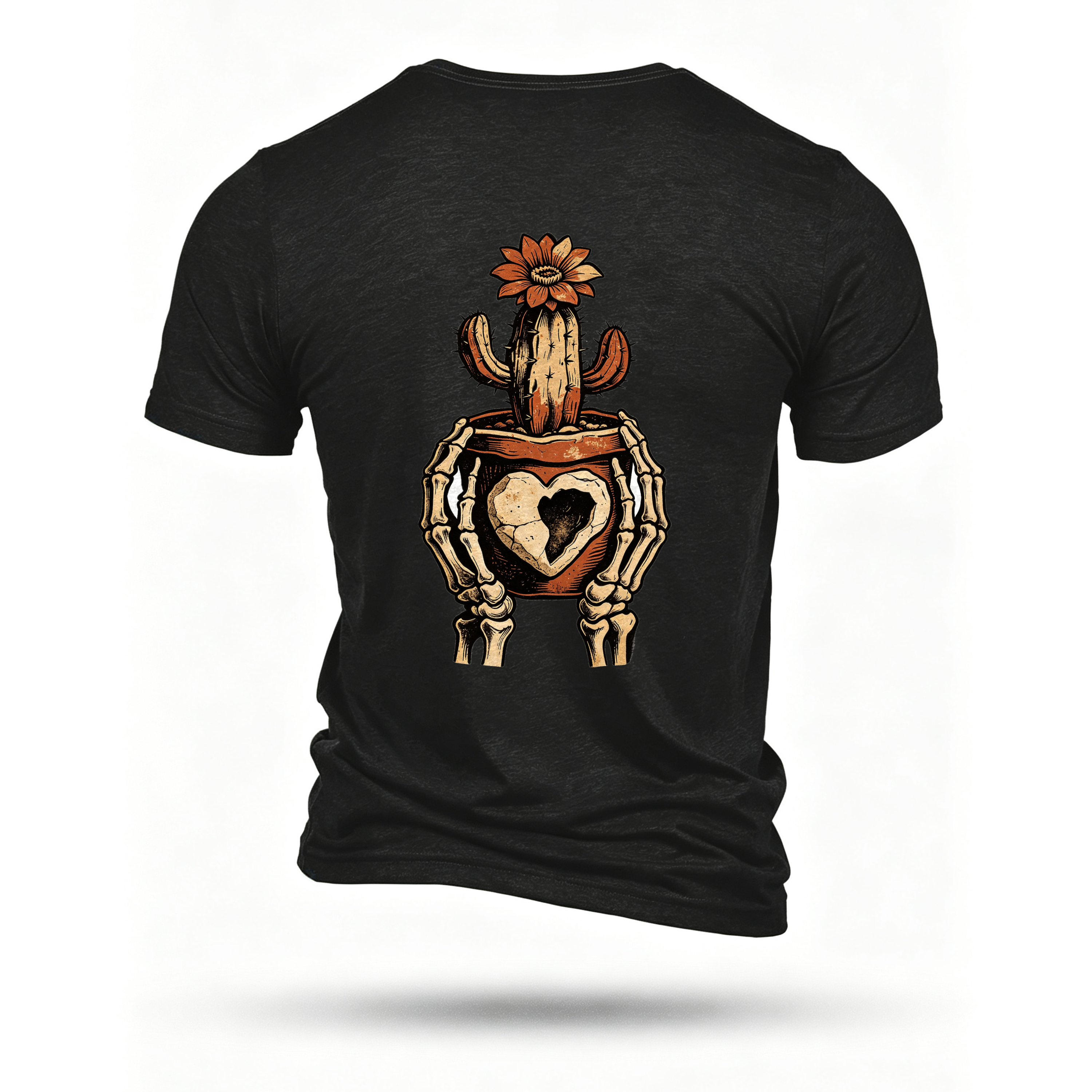 Black T-shirt, back print