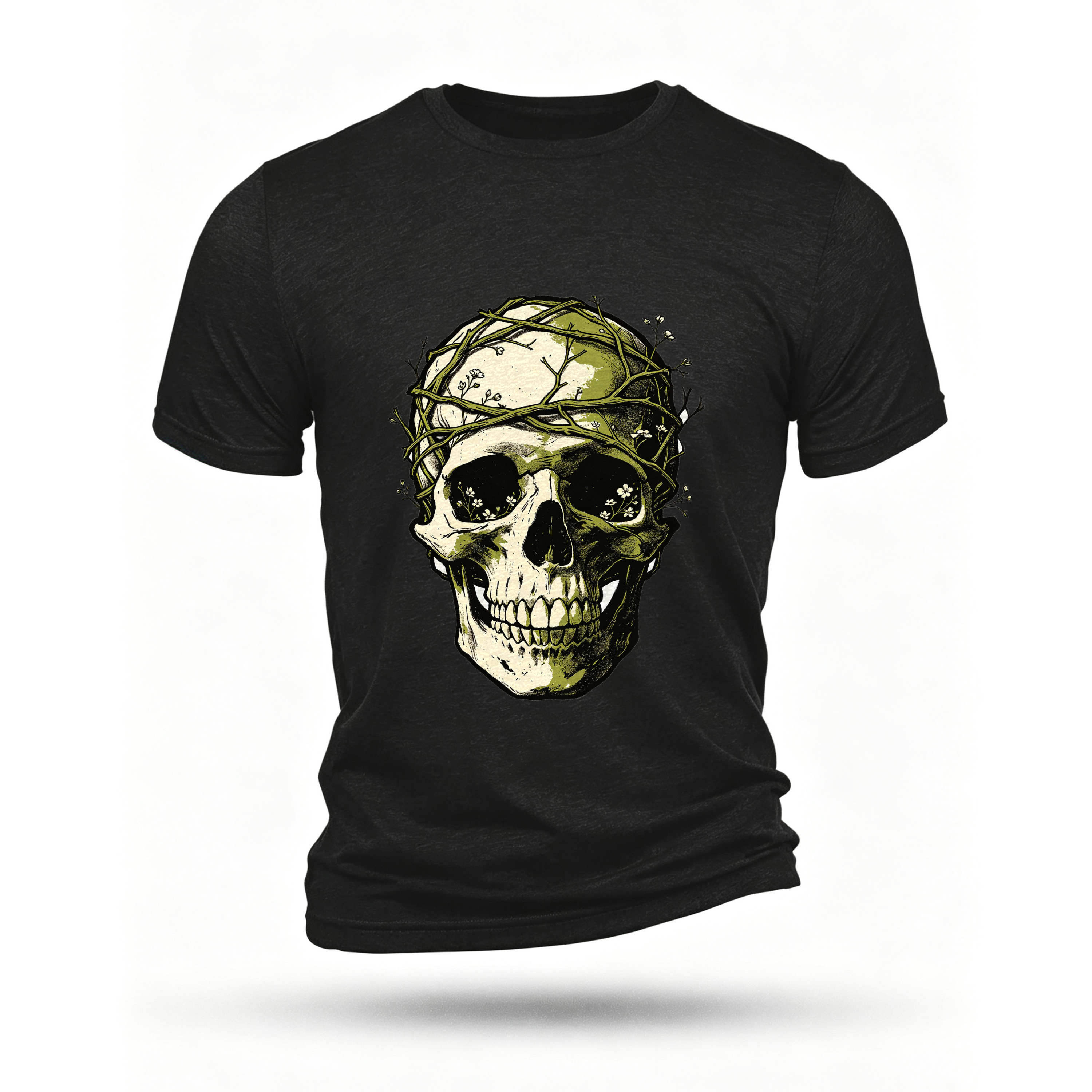 Black T-shirt, front print