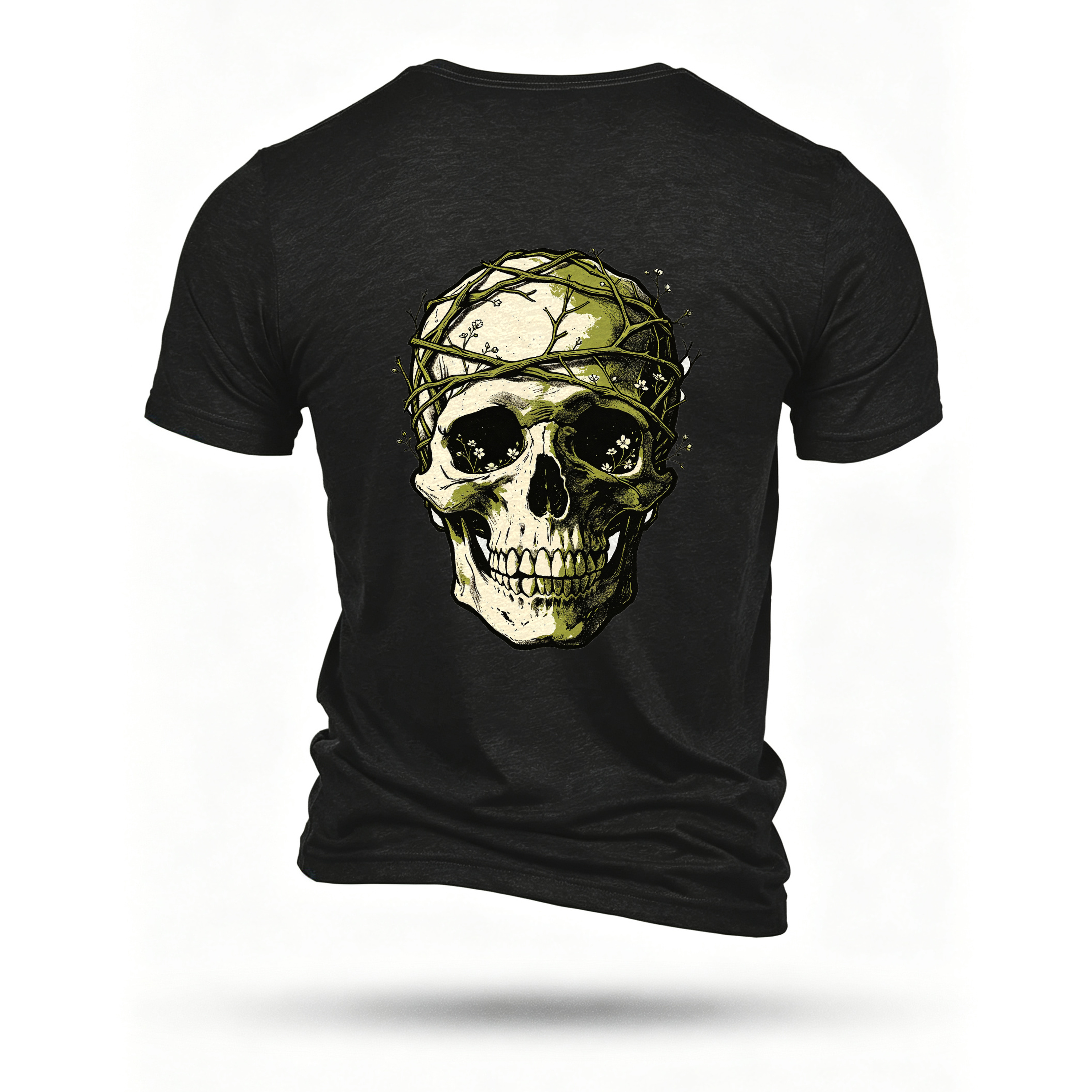 Black T-shirt, back print