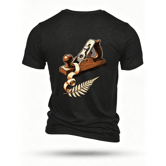 Black T-shirt, back print