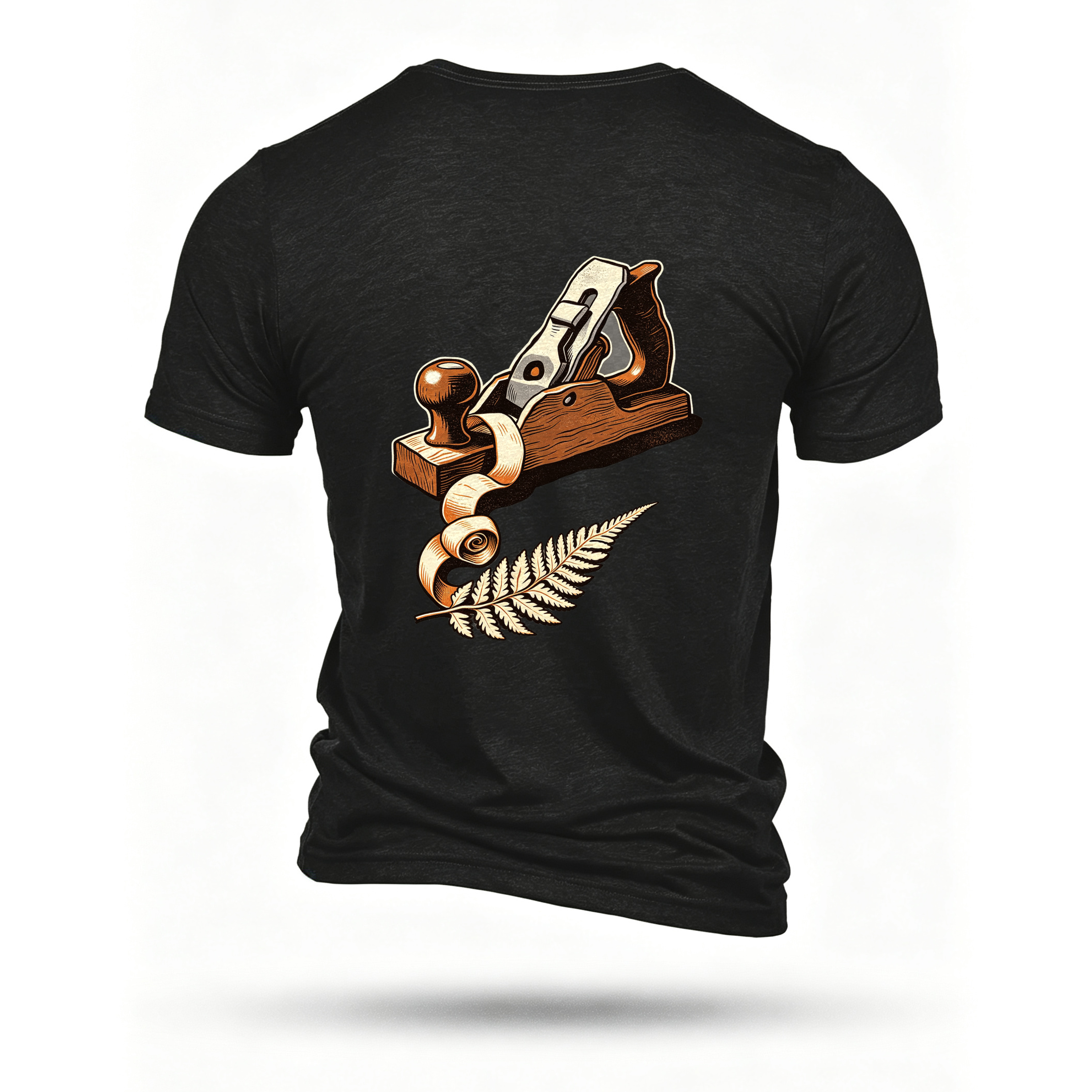 Black T-shirt, back print