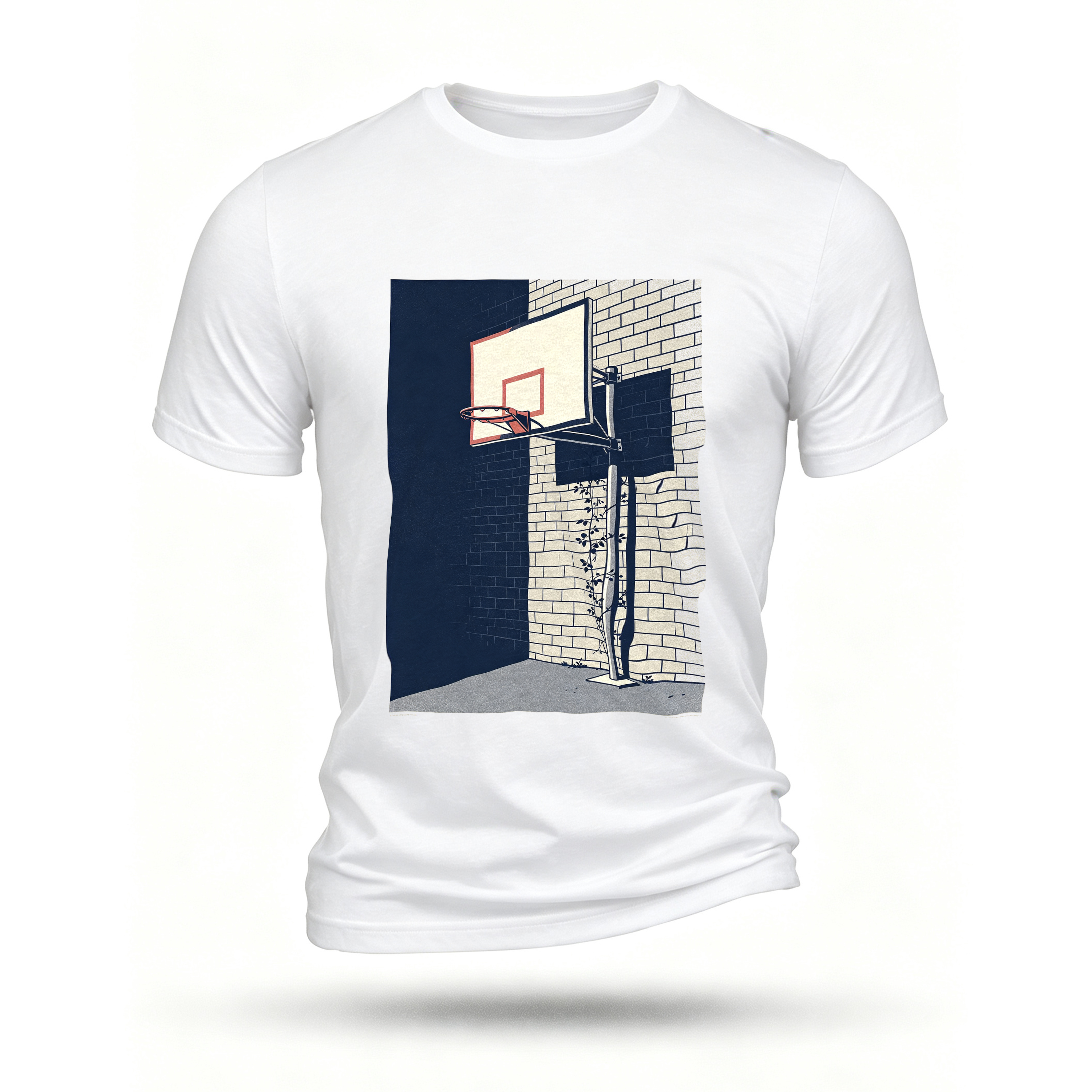 White T-shirt, front print