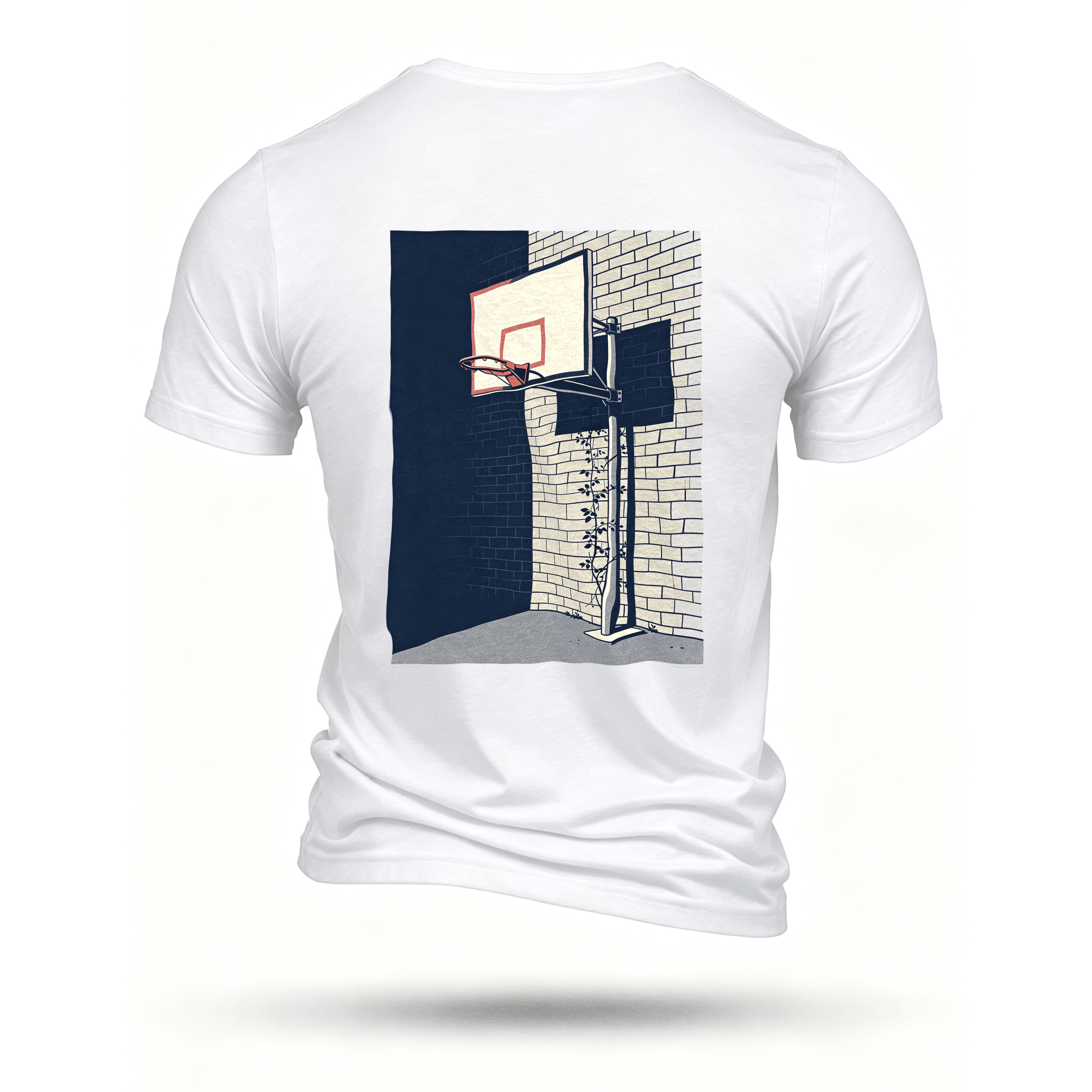 White T-shirt, back print