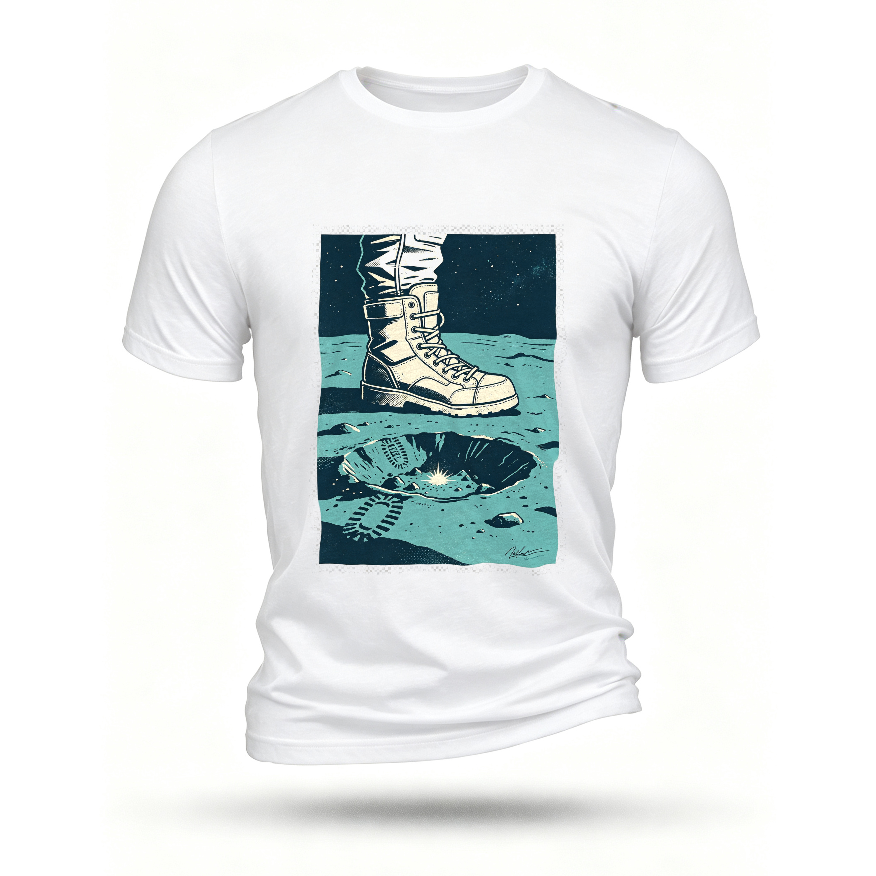 White T-shirt, front print